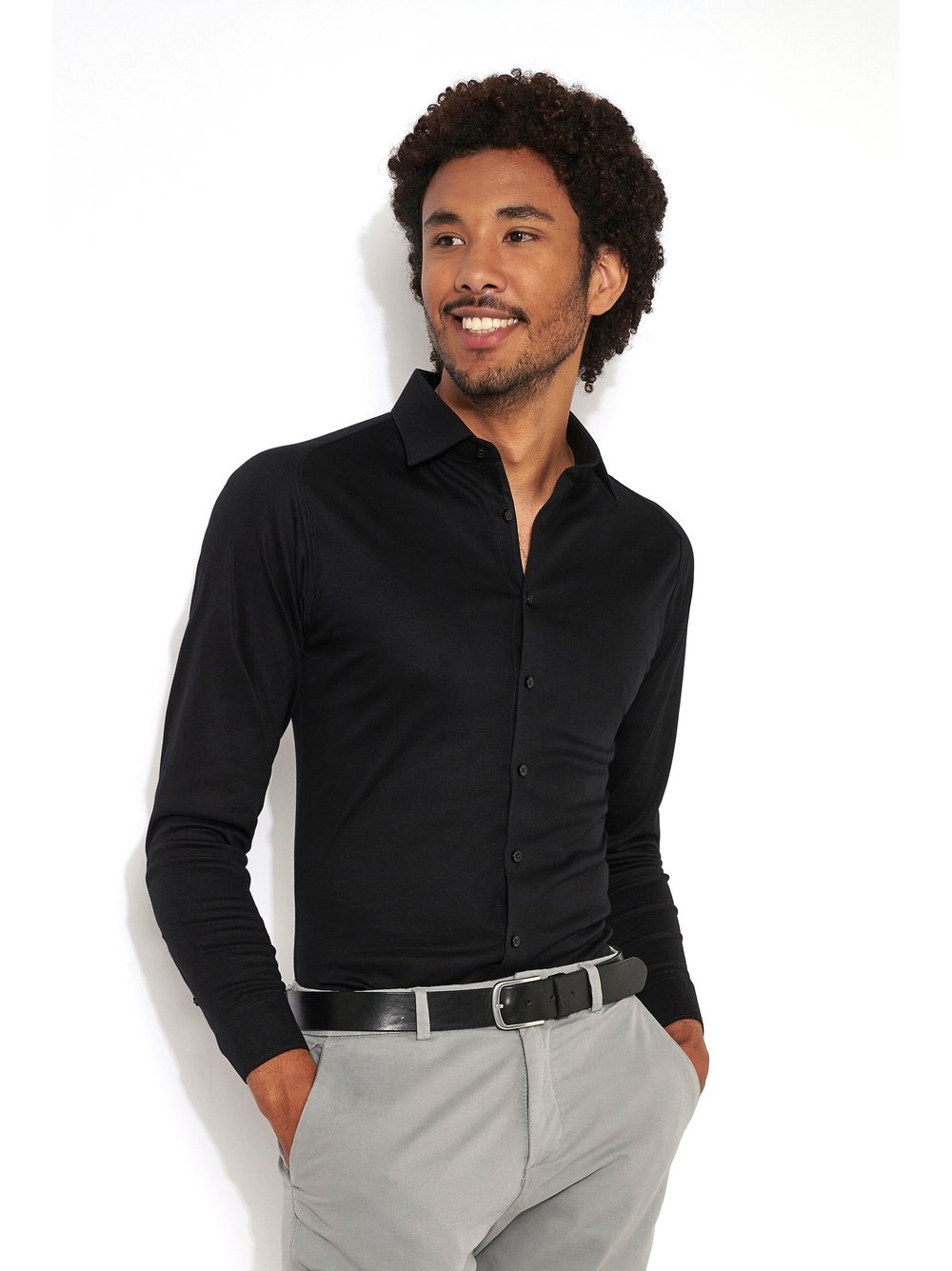 DESOTO Langarmhemd Jerseyhemd Casual Kent langarm günstig online kaufen