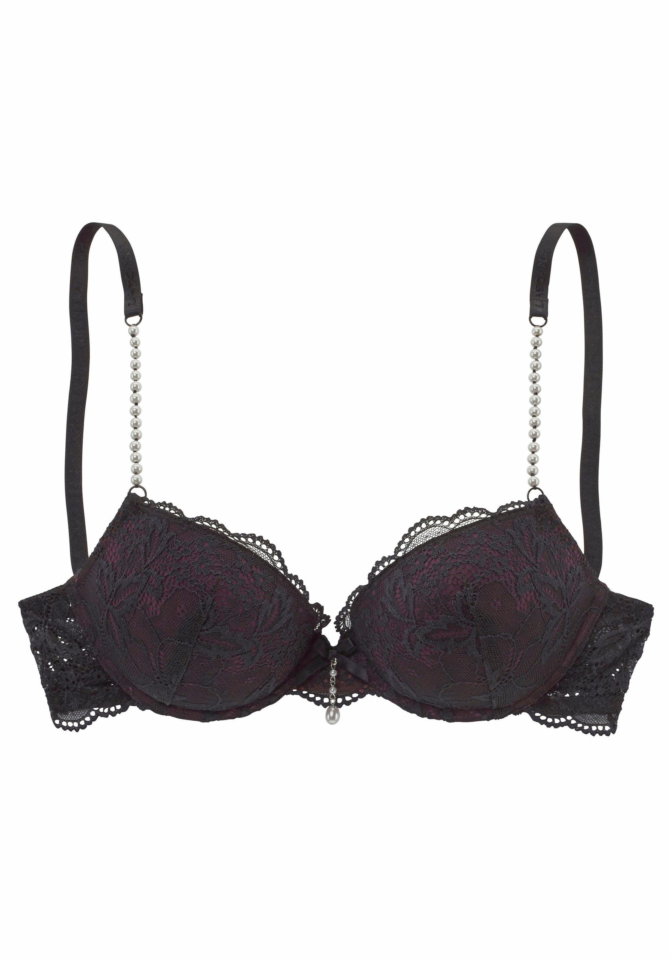 LASCANA Push-up-BH, mit femininen Perlendetails, sexy Dessous