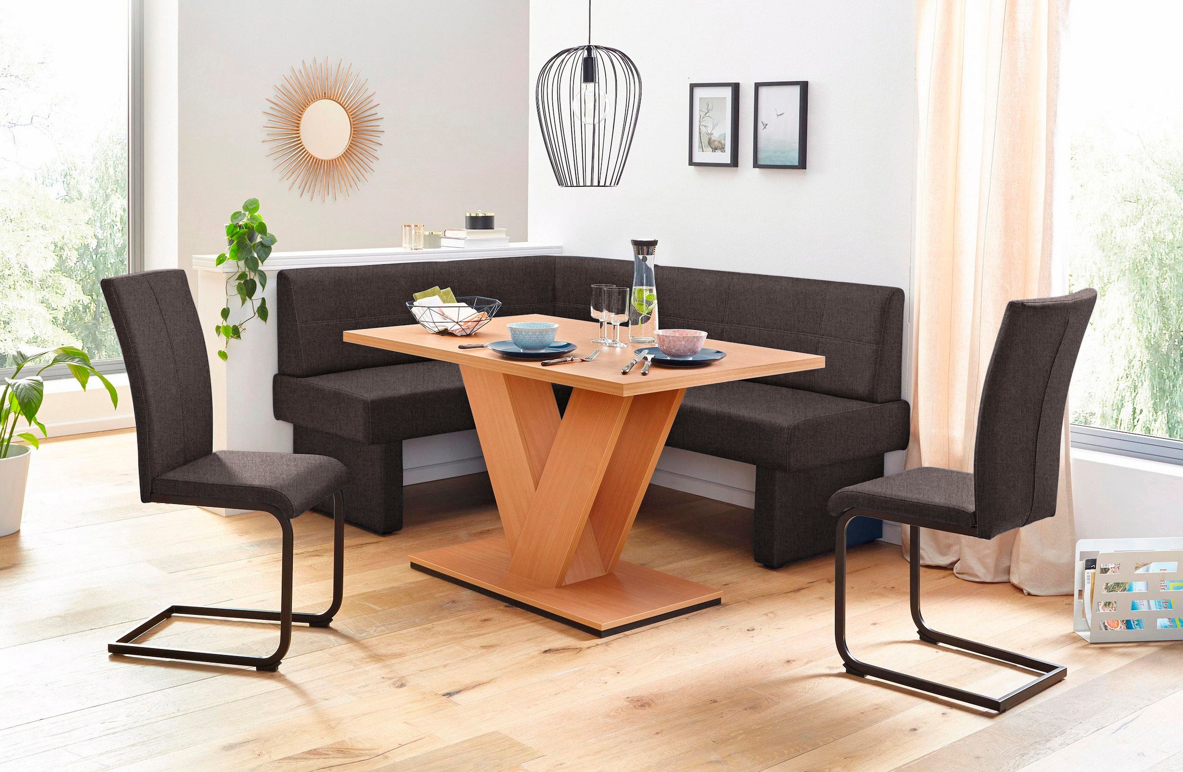 Home affaire Freischwinger "Nils" (Set) 2 Stk. Feinstruktur  Strukturstoff günstig online kaufen