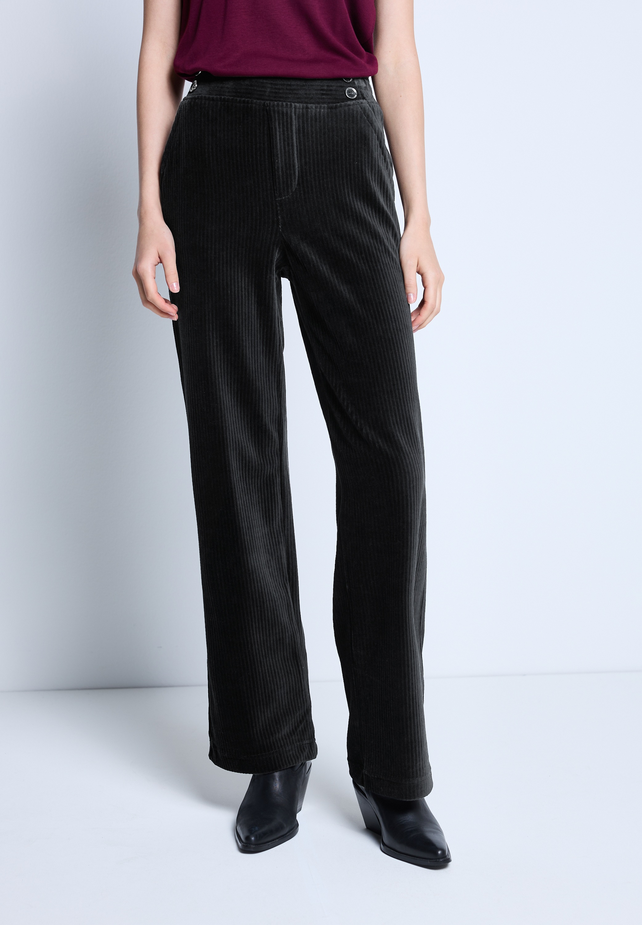 STREET ONE STUDIO Cordhose High Waist günstig online kaufen