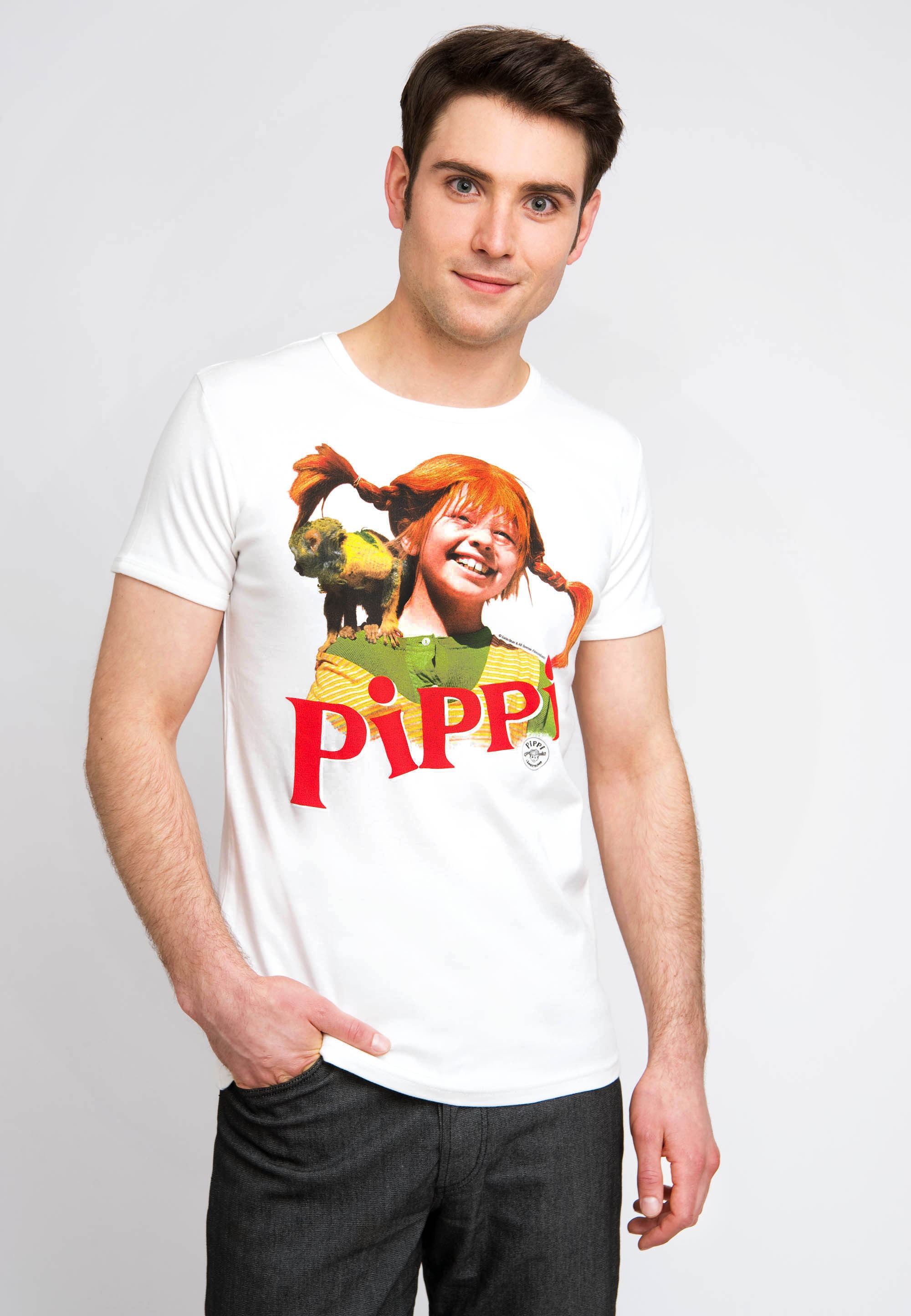 T-Shirt mit frechem Frontprint Pippi Langstrumpf