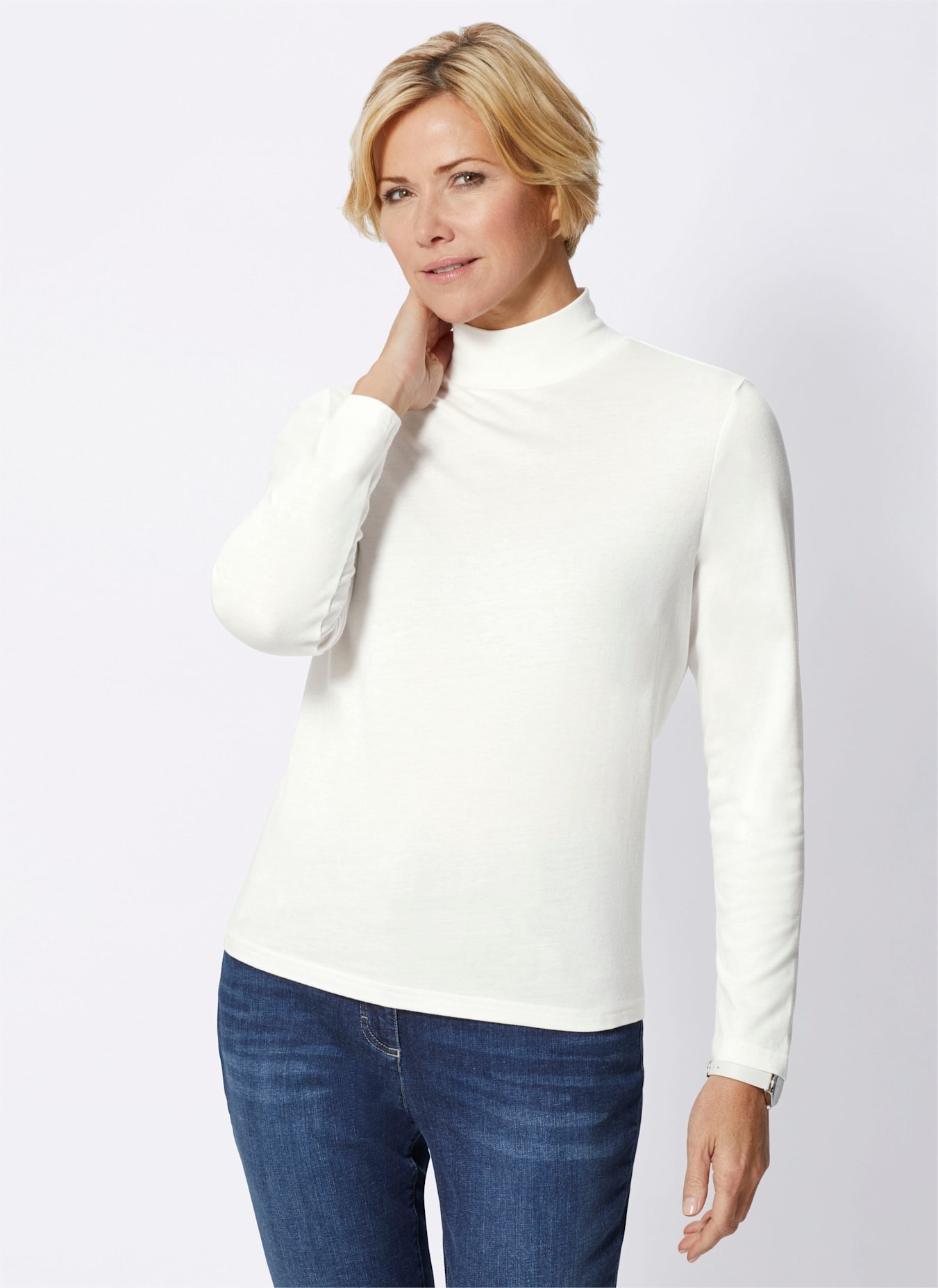 Casual Looks Stehkragenshirt "Shirt" 1 Stk. tlg. günstig online kaufen