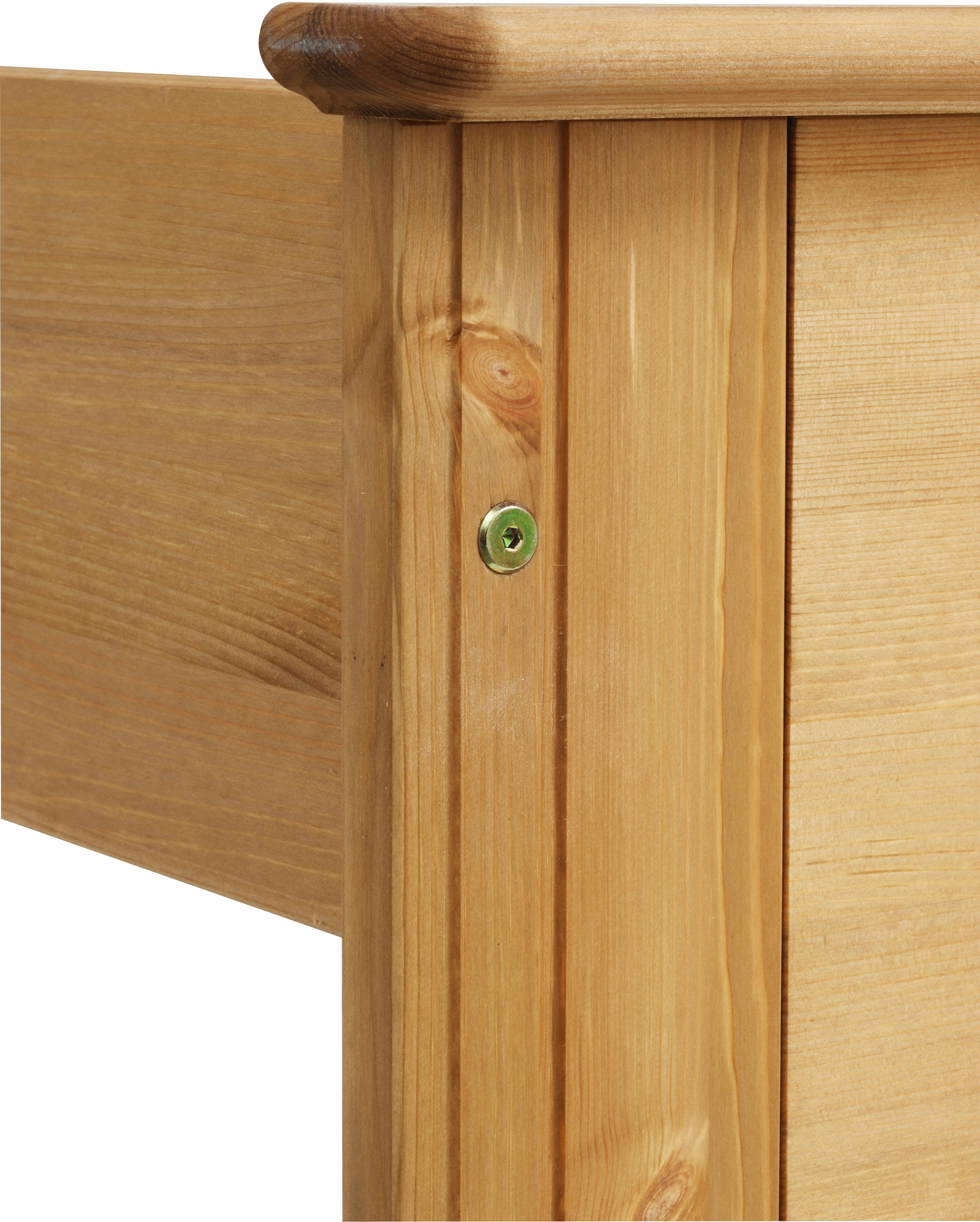 Home affaire Massivholzbett »Hugo, hohe Belastbarkeit! FSC® zertifiziertes Massivholz, Landhausstil«, (Breite/Belastbarkeit 180cm/200KG, 140cm/180KG), Stauraumbett aus massiver Kiefer