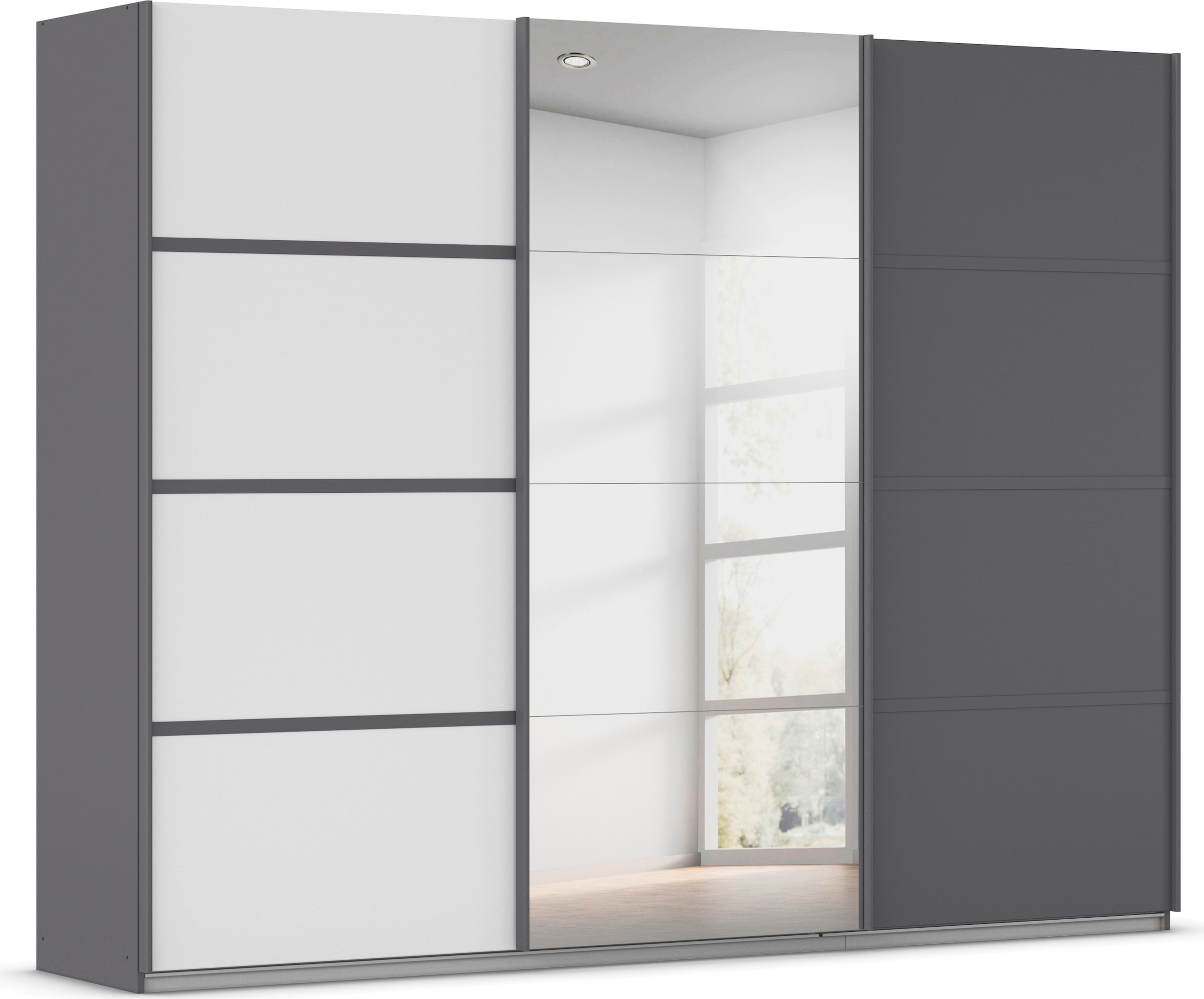 OTTO home Kleiderschrank "Mehrzweckschrank Aktenschrank Möbel Mietswohnung Schlafzimmer AVOLA" 3 verschiedene Ausstattungen BASIC/CLASSIC/PREMIUM (inkl. SOFT-CLOSE), mit eleganten Zierleisten in Chrom, Schwarz oder Weiß MADE IN GERMANY