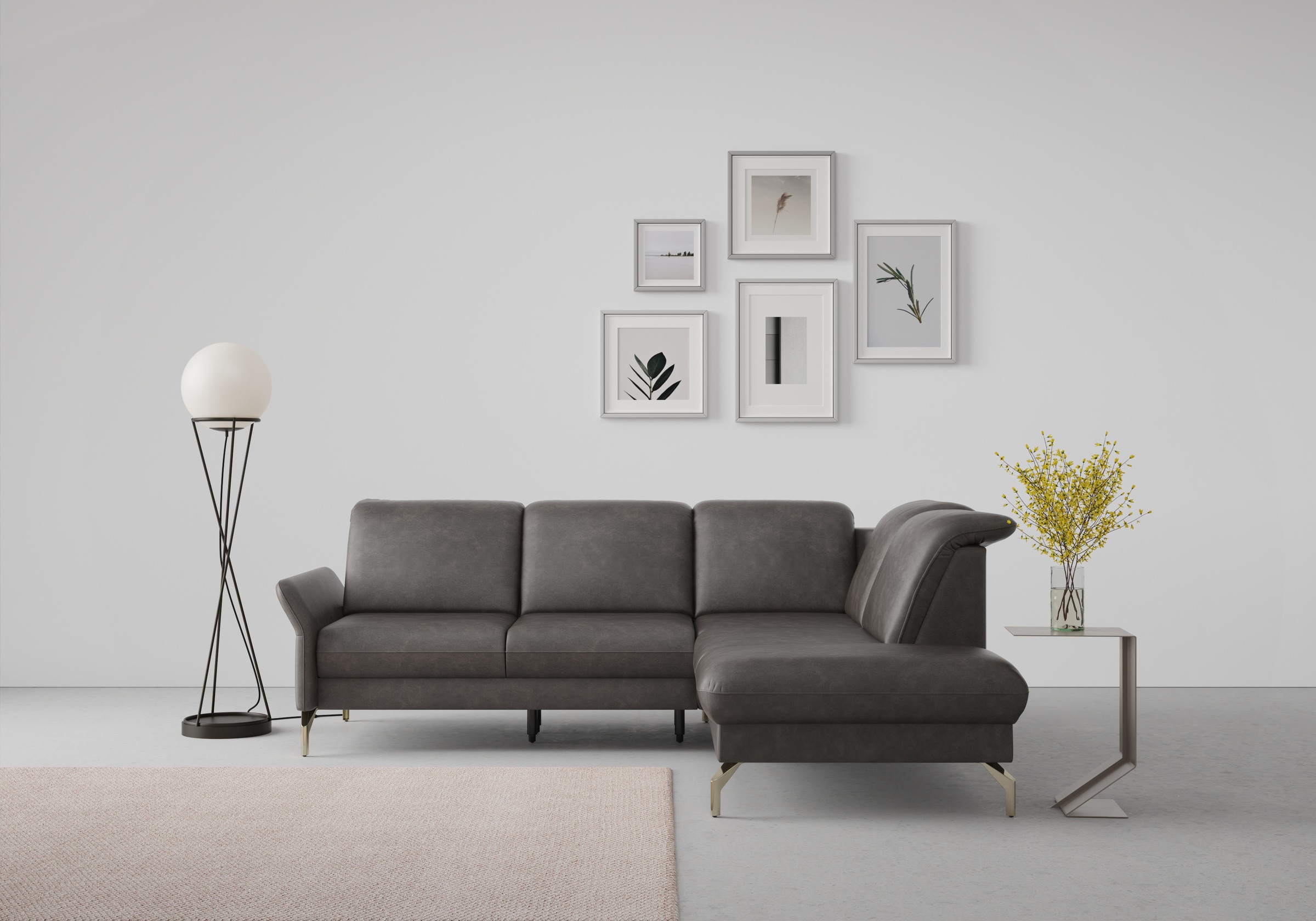 SIT & MORE Fashion L-Form Corner Sofa Grey 5