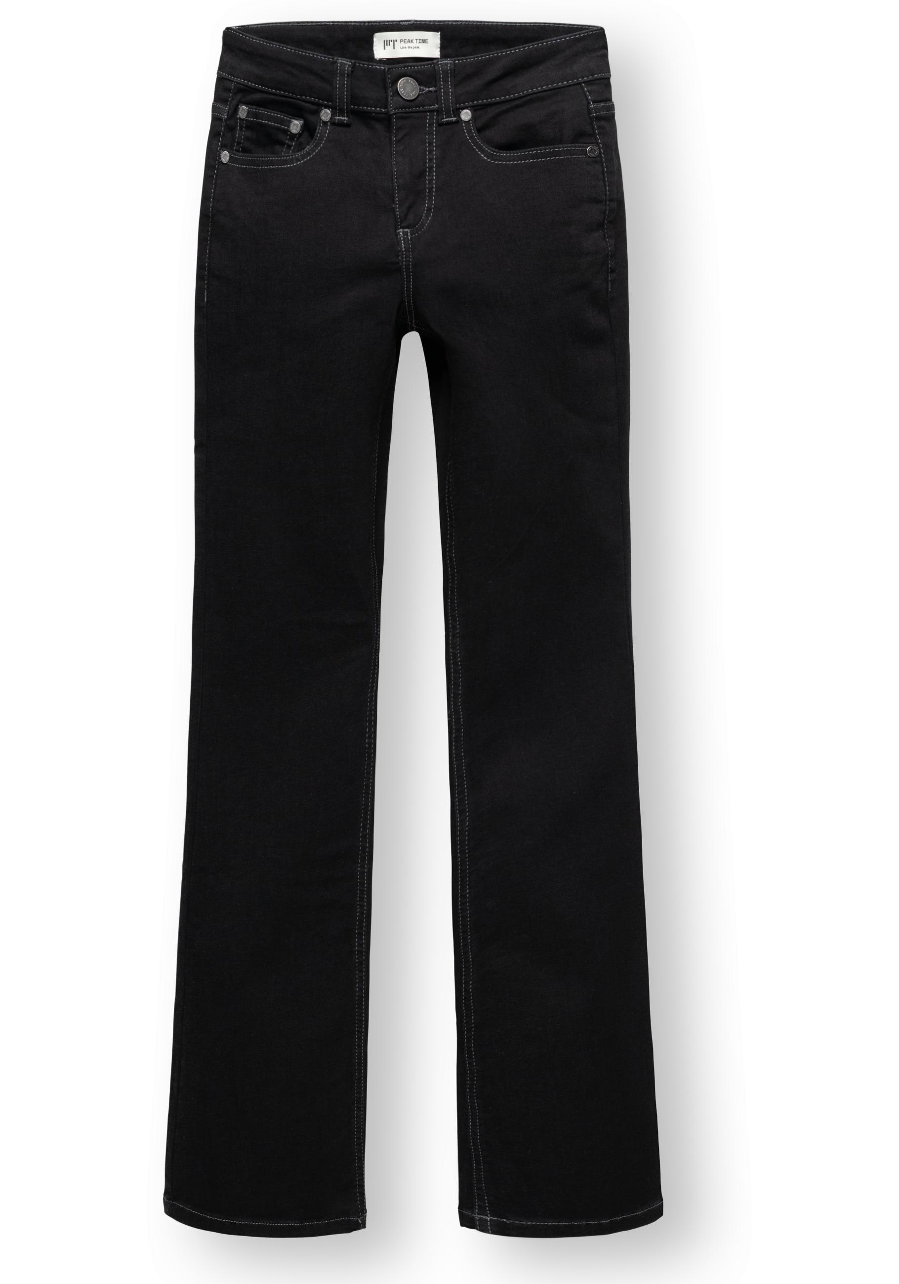 PEAK TIME 5-Pocket-Jeans »Zenita« Damen Bootcut Jeans mit Logoprägung