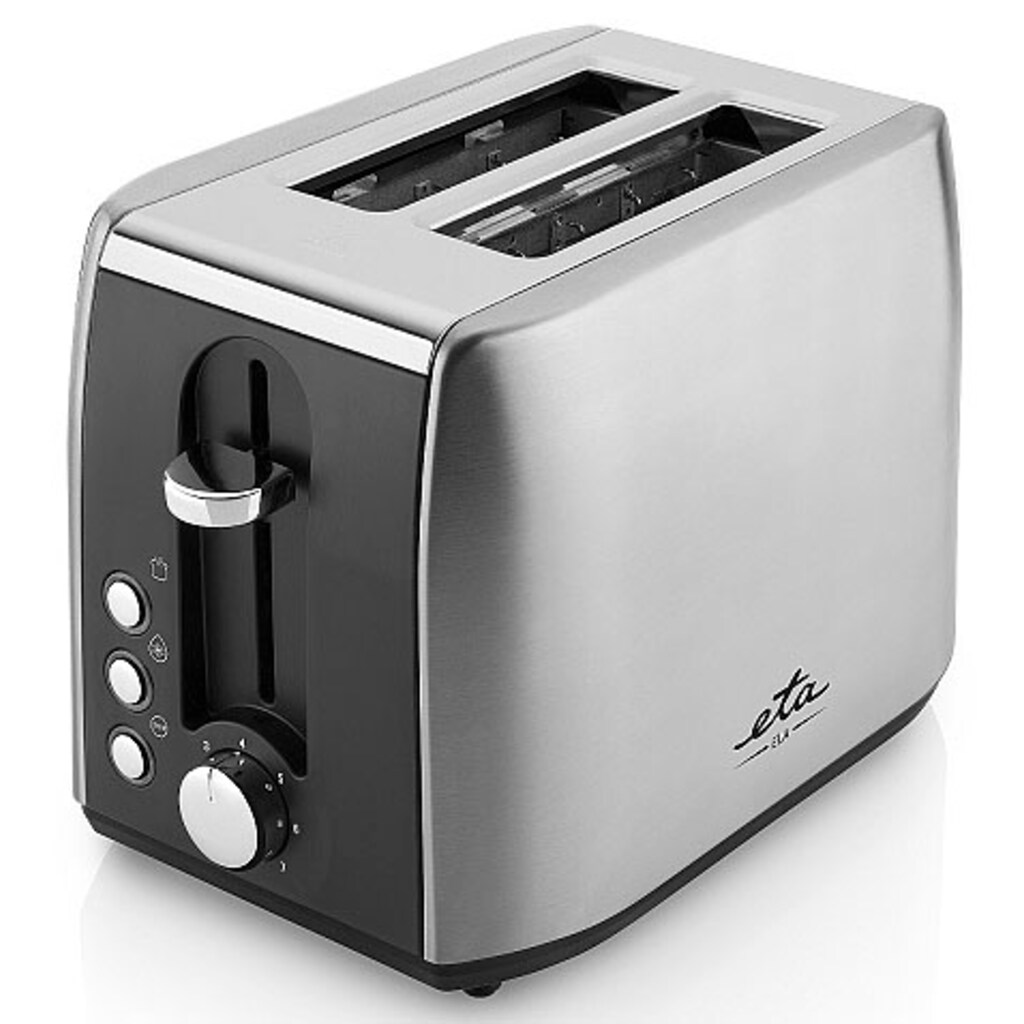 eta Toaster »ELA ETA106690000«, 2 kurze Schlitze, für 2 Scheiben, 900 W, in Silber, 7 Bräunungsstufen