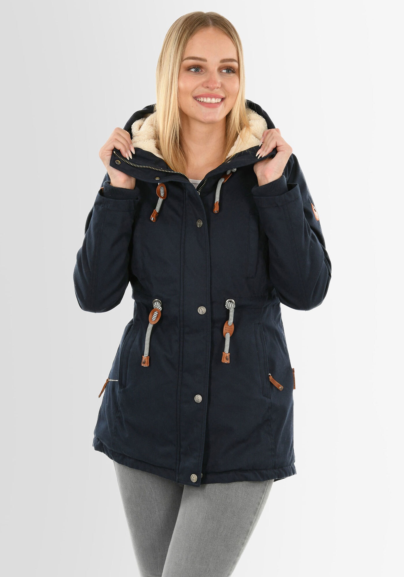 Navahoo Winterjacke »Ireliaa«, mit warmen Teddyfell