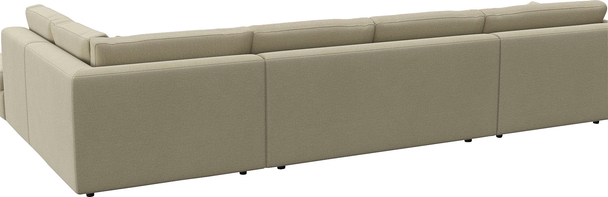 FLEXLUX Wohnlandschaft »Lovane, u-Form, bequem und komfortabel«, Weich & anschmiegsam, große Sitztiefe auf Kaltschaum, Dekokissen inkl.