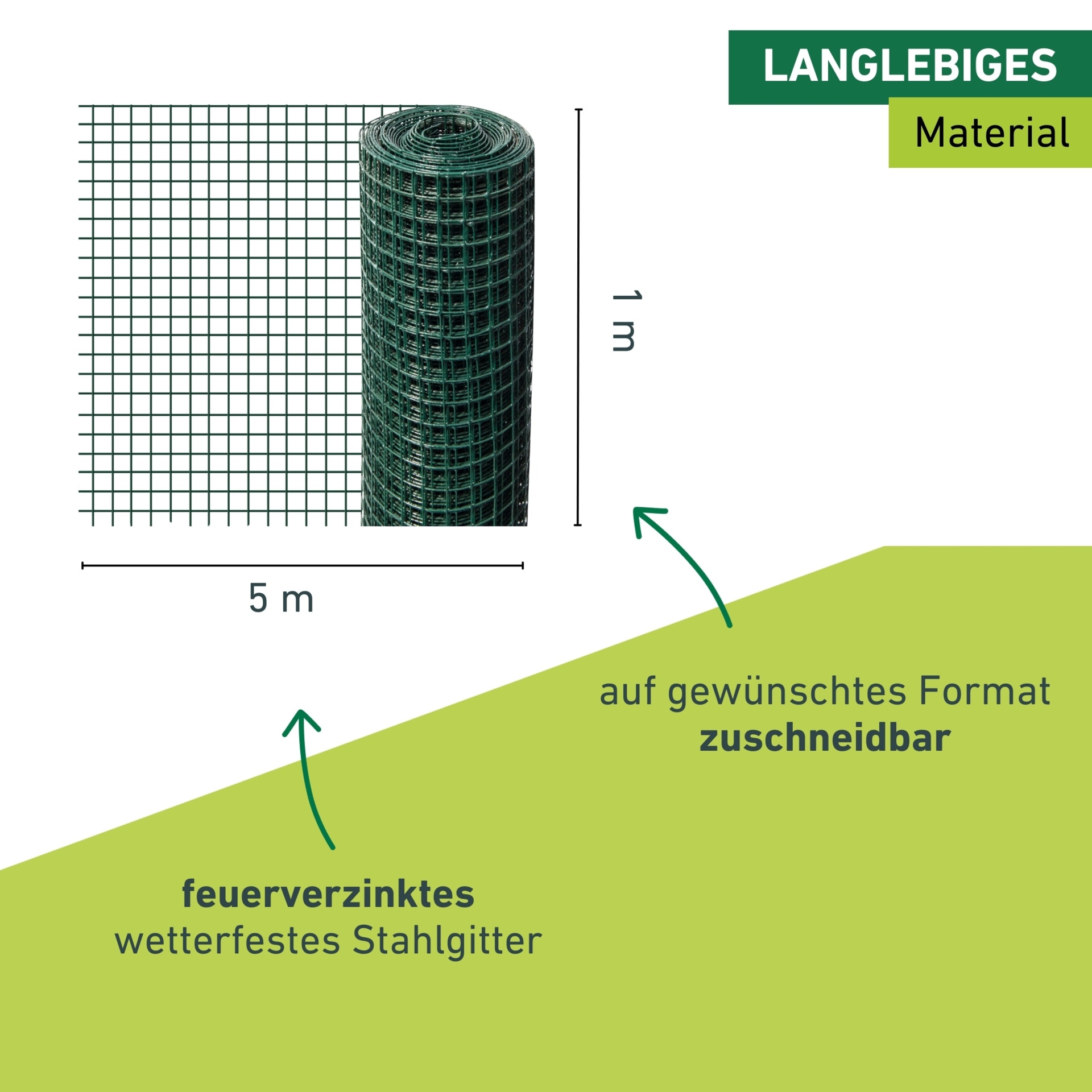 Windhager Voliere »für Tiere und Garten, Drahgitter für den Außenbereich« Stahlgitter erhältlich in unterschiedlichen Größen, grün