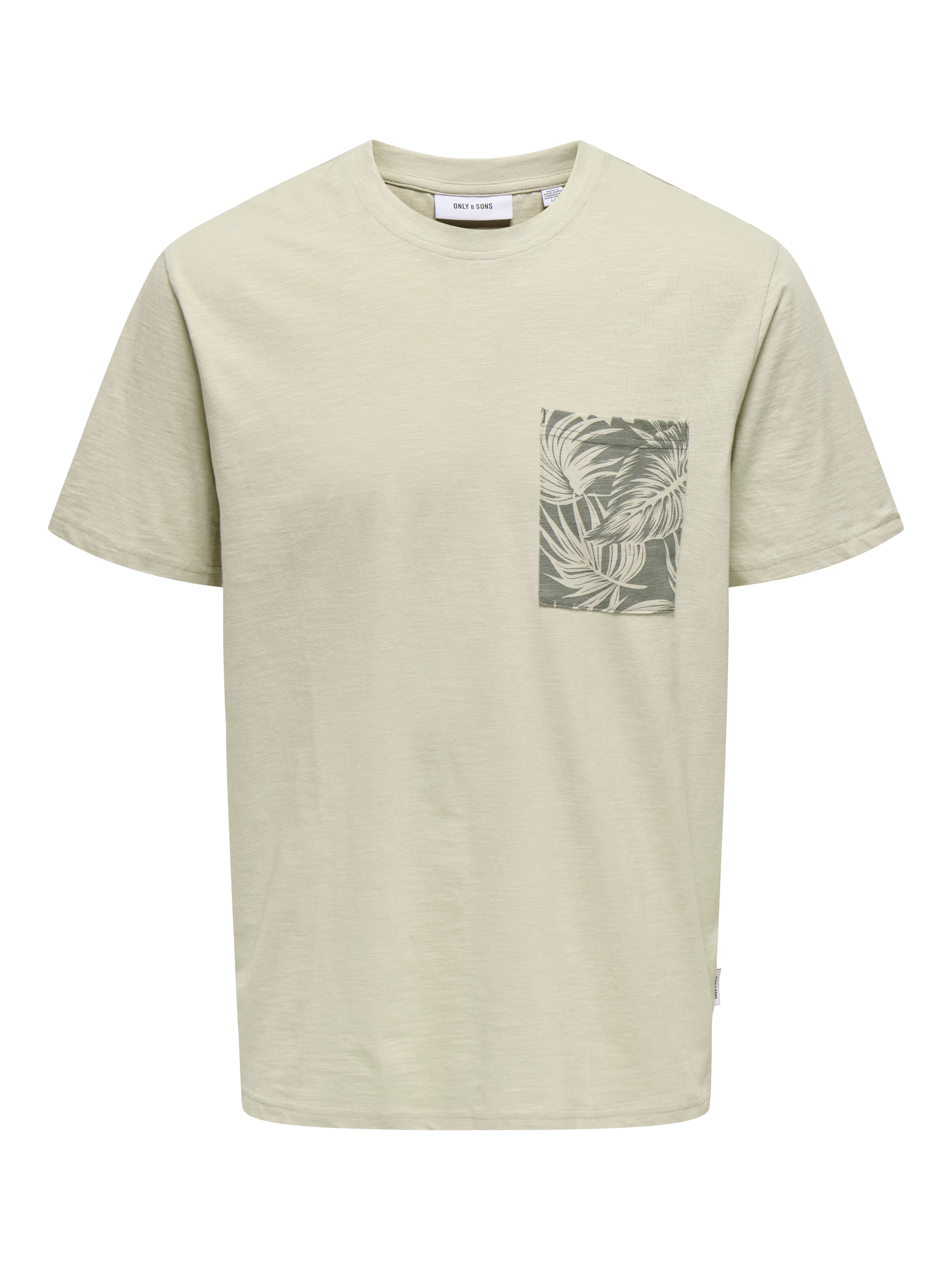 ONLY & SONS Rundhalsshirt »ONSPERRY LIFE REG LEAF POCKETTEE«