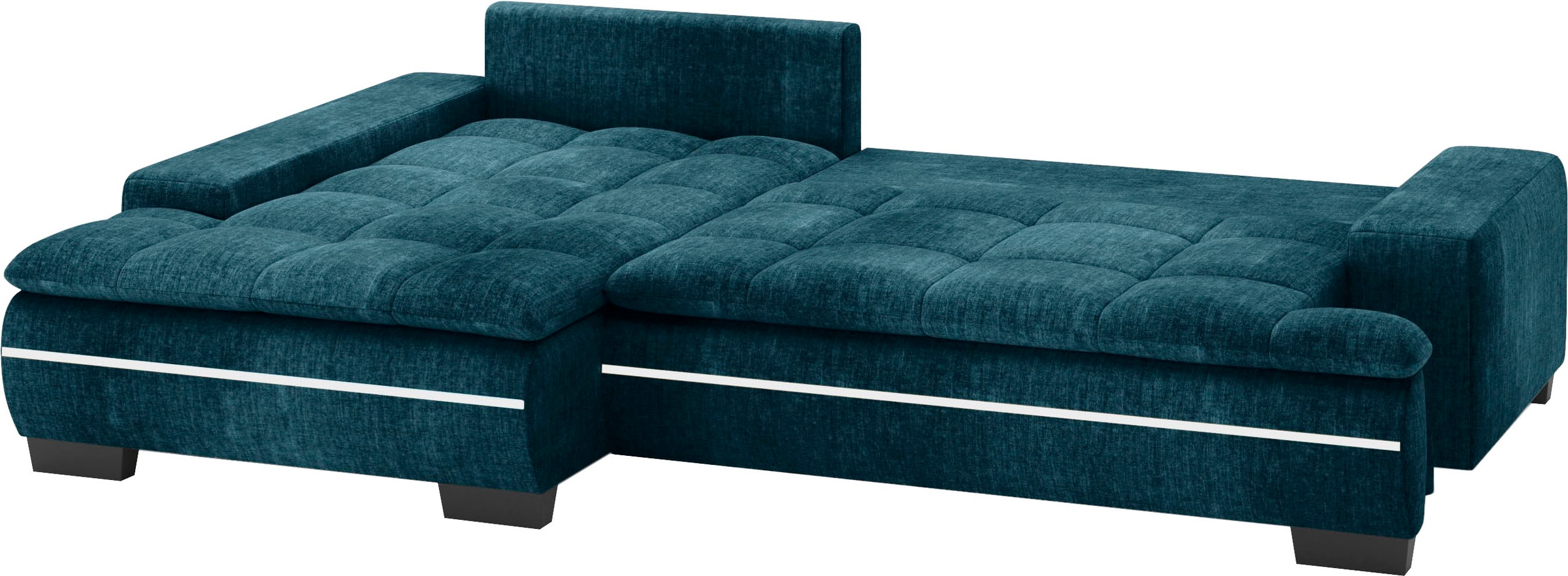 Mr. Couch Ecksofa »Haiti II, L-Form«, RGB-LED Beleuchtung, wahlweise mit Kaltschaum, Bett, Bettkasten