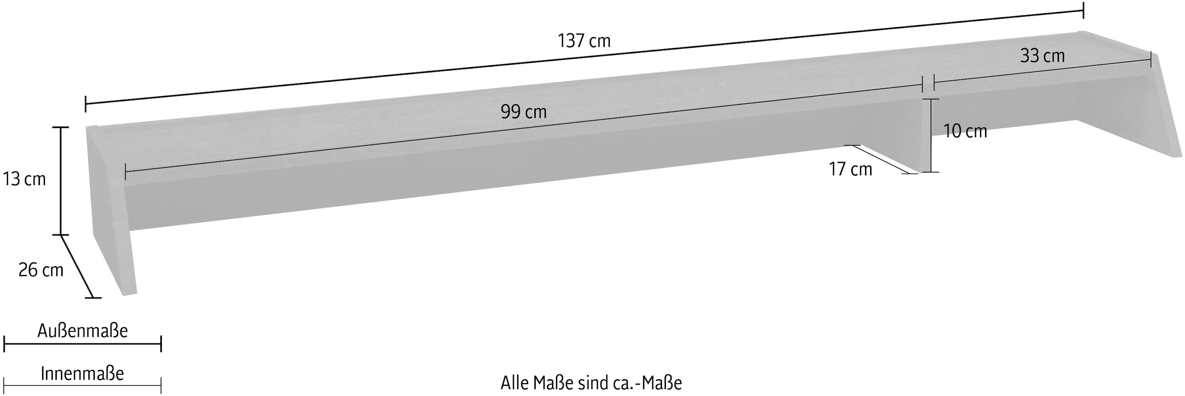 »Big | Breite Mäusbacher System kaufen 137 cm BAUR Office«, Schreibtischaufsatz