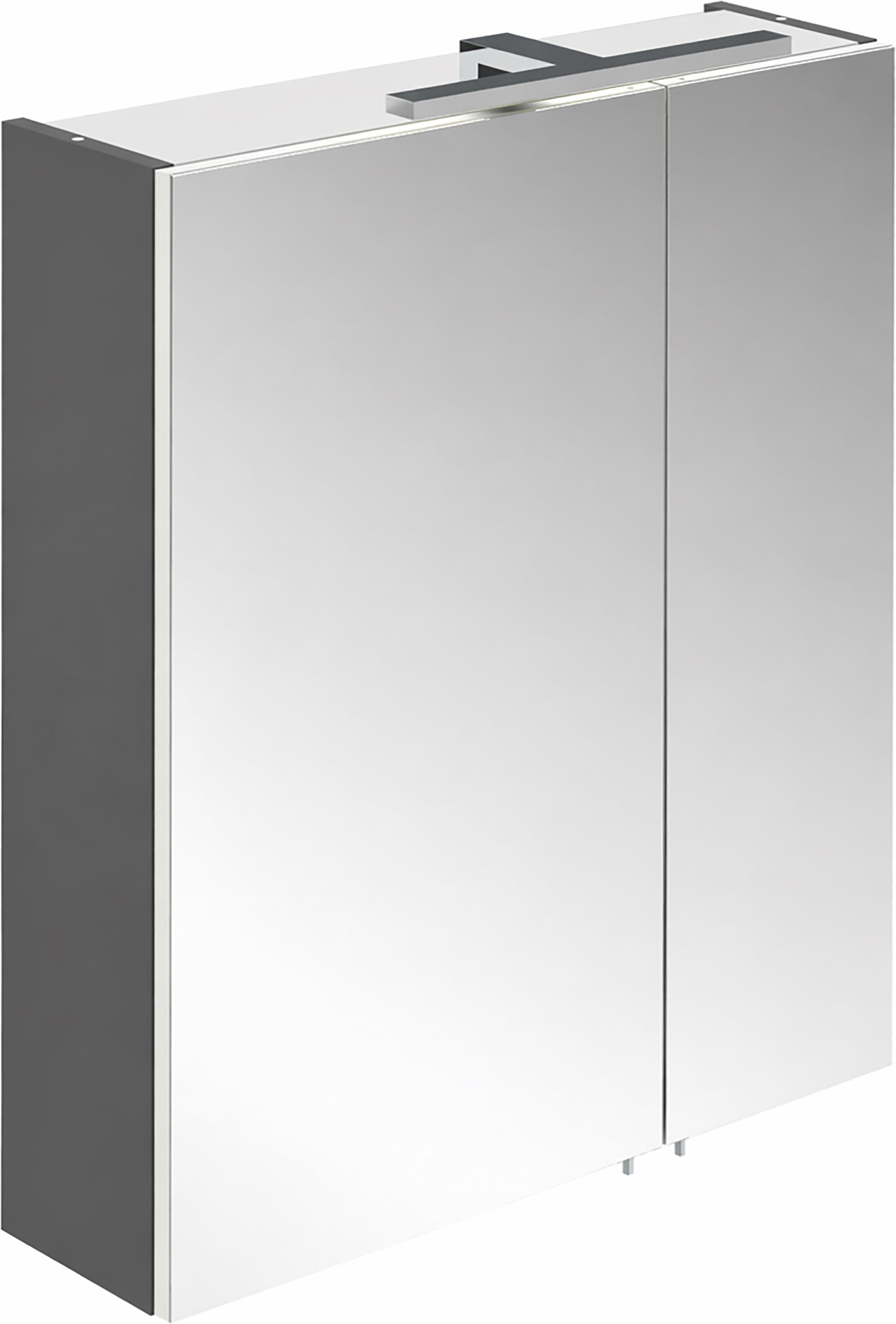 Schildmeyer Spiegelschrank "ADANA, inkl. Beleuchtung, Breite 60 cm, 3 Türen, MADE IN GERMANY" 1 Stk. tlg. Schalter-/Steckdosenkombination hinter der Tür, MADE IN GERMANY