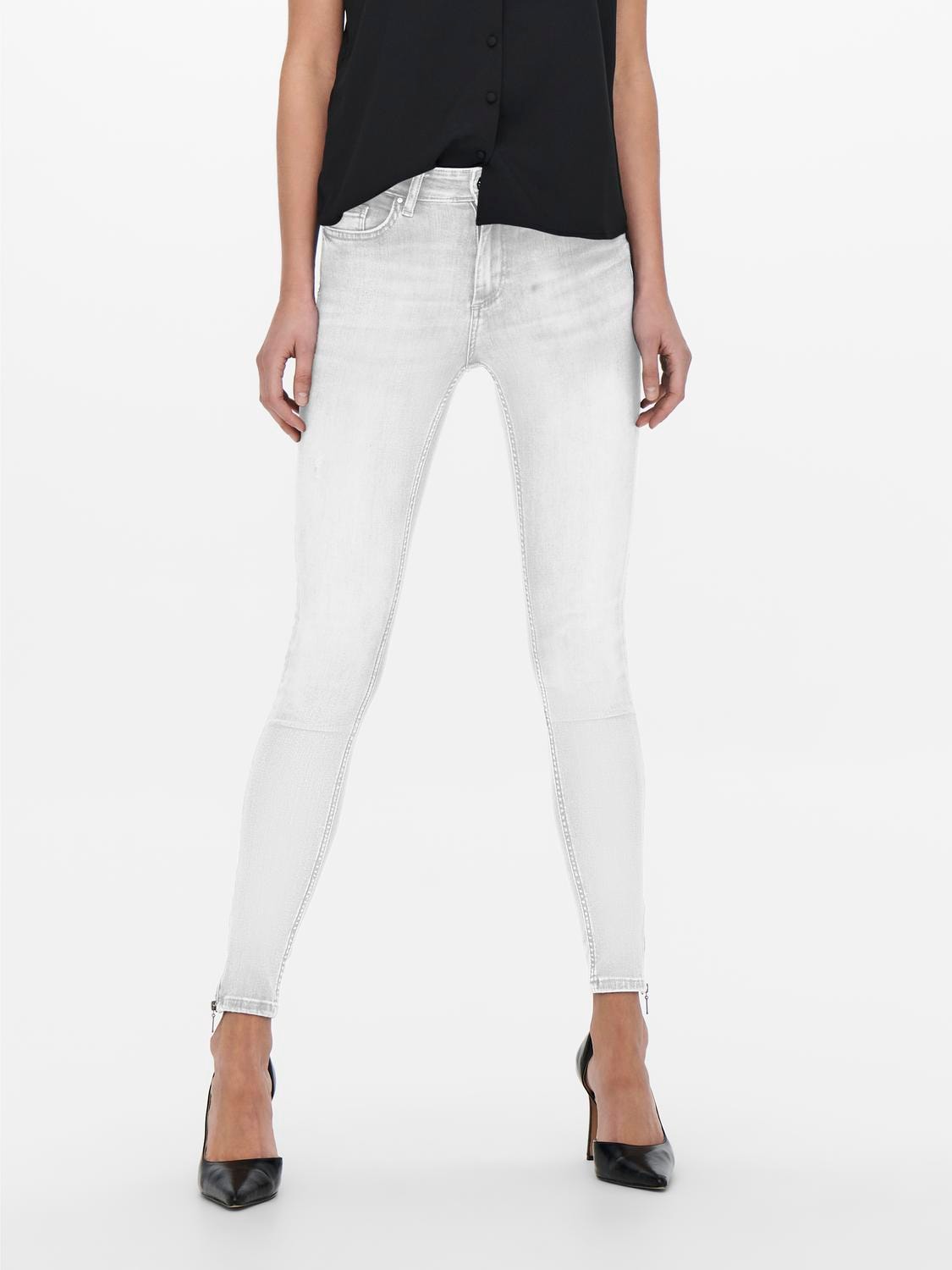 ONLY Skinny-fit-Jeans "ONLBLUSH MID SKINNY ANKLE ZIP DNM BOX"