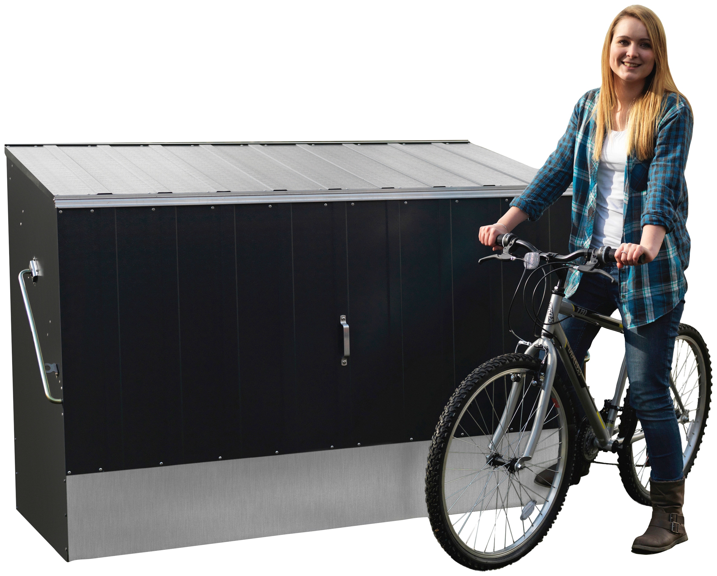 Trimetals Fahrradbox 196 x 133 x 89 cm (B x H x T) Anthrazit günstig online kaufen