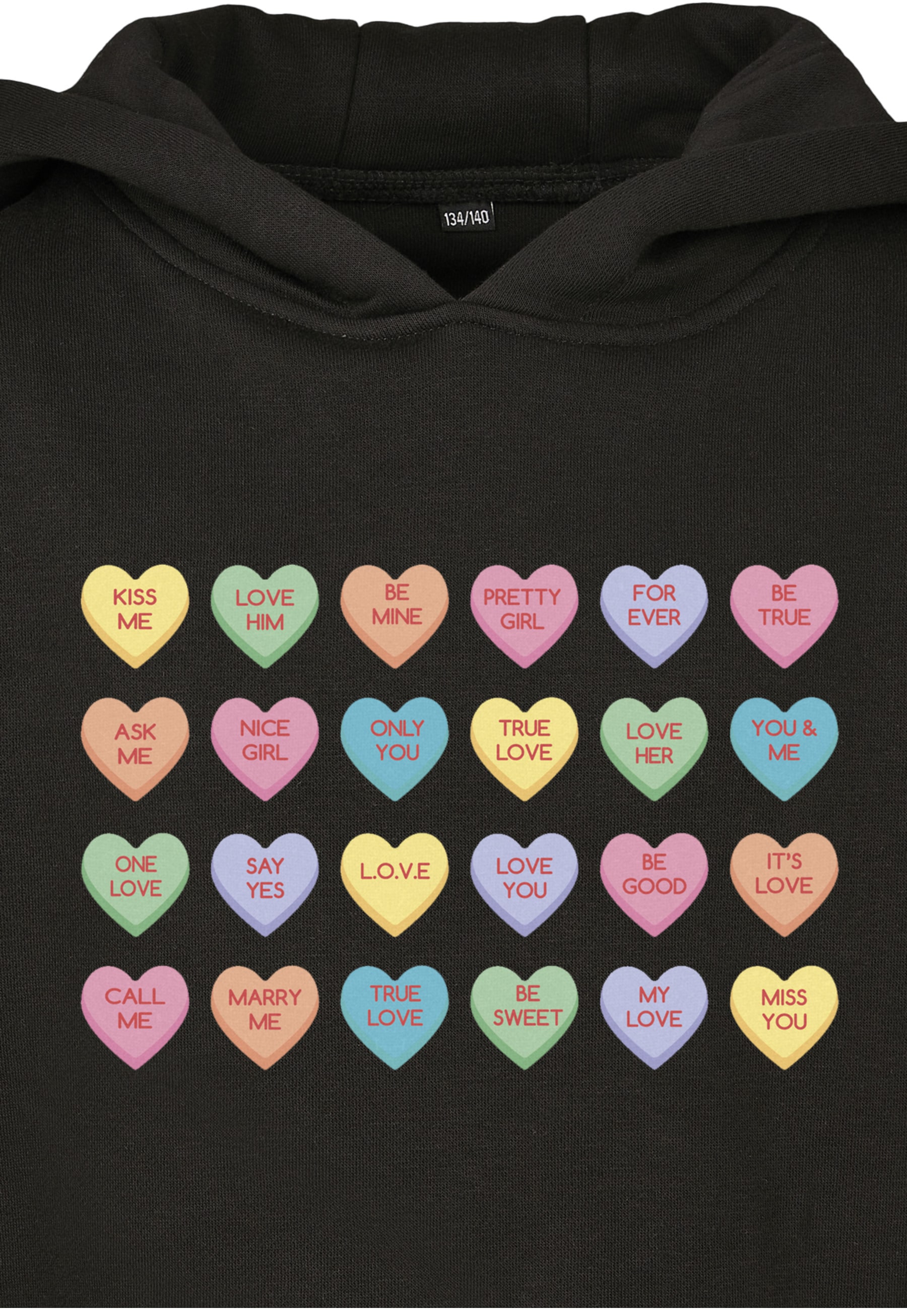MisterTee Kapuzenpullover »MisterTee Damen Kids Sweet Heart Candy Cropped Hoody« 1 Stk.