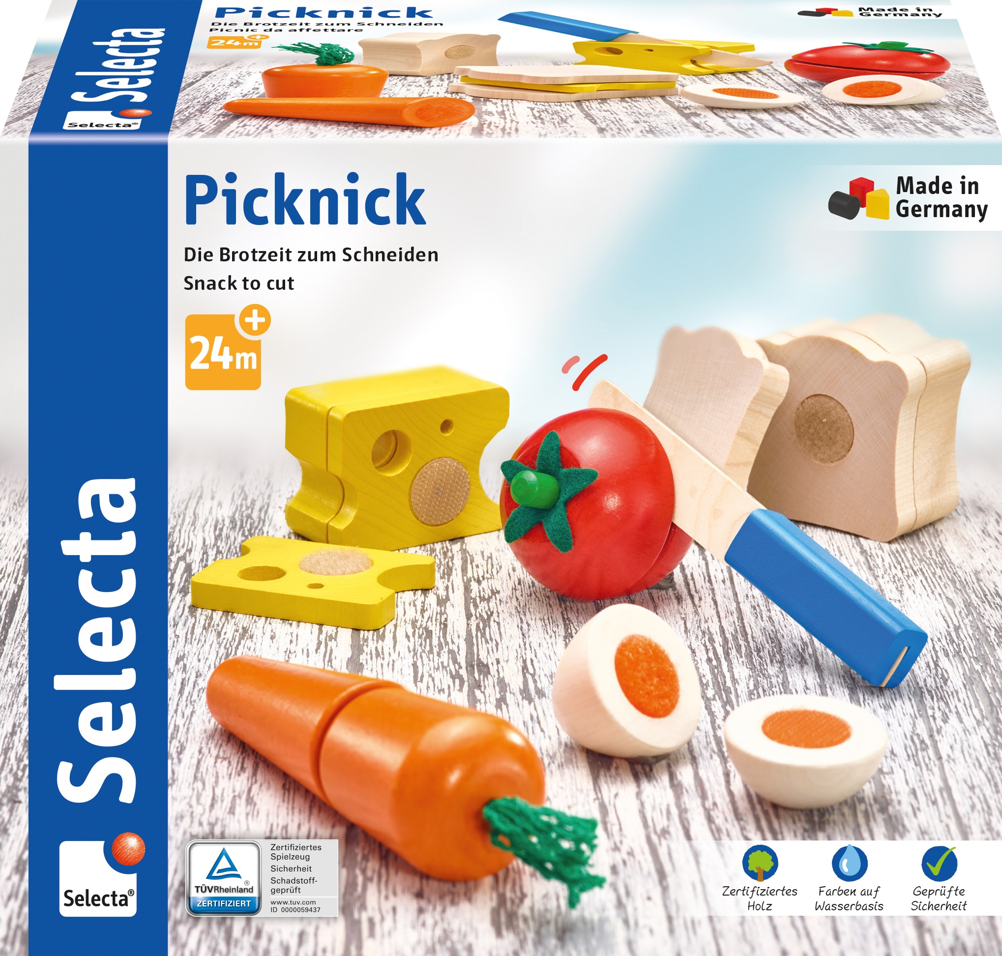 Selecta Spiellebensmittel »Picknick«, (Set, 13 tlg.), Made in Germany