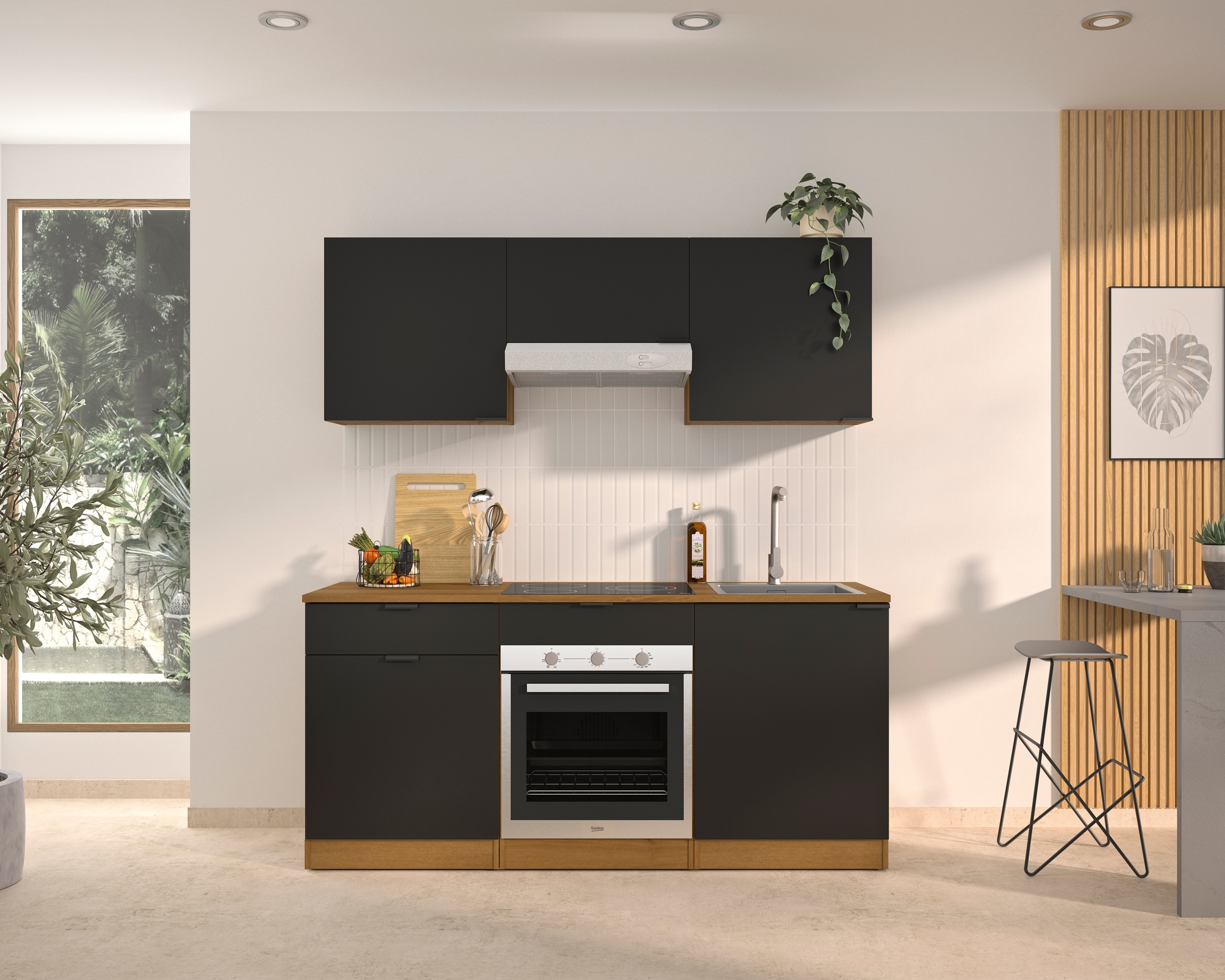 Gami Unterschrank "Eden Küche Unterschrank B.60 1 Tür 1 Schublade", (1 St.) günstig online kaufen