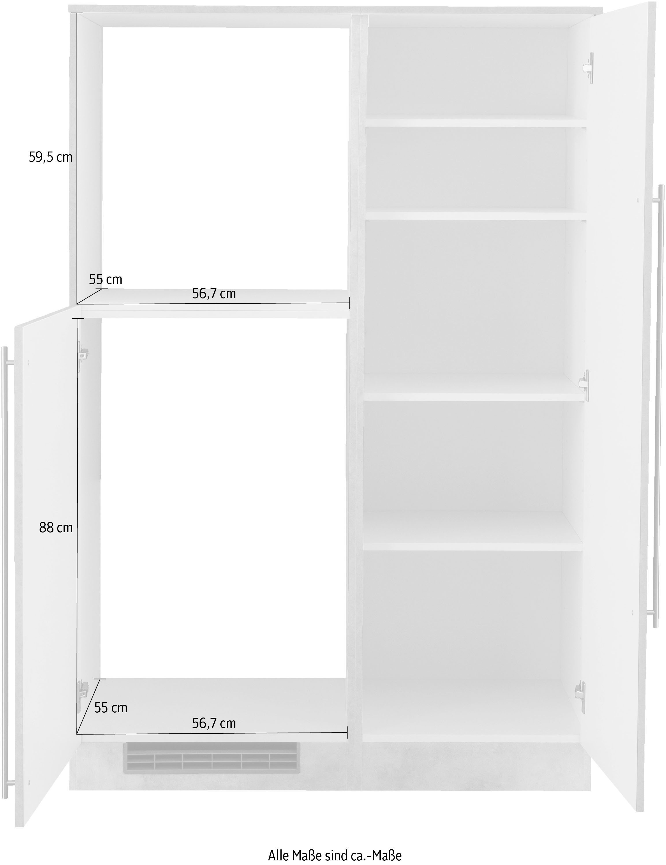 wiho Küchen Küche »Chicago«, Back-/Kühlmodul, wahlweise mit E-Geräten, Breite 110 cm