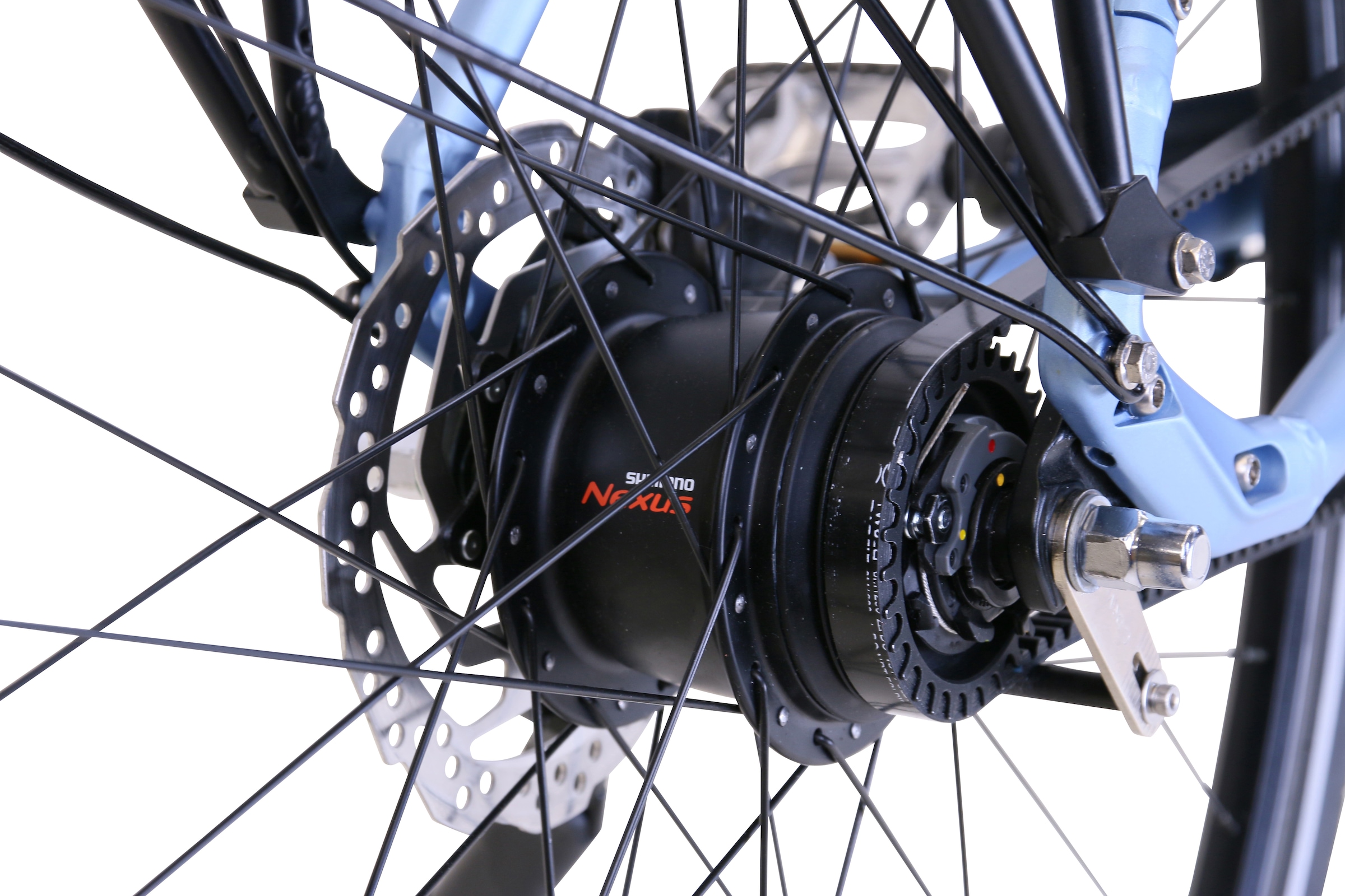 HAWK Bikes Trekkingrad »Trekking Lady Super Deluxe Plus Sky Blue«, 8 Gang, Shimano, Nexus Schaltwerk, für Damen und Herren