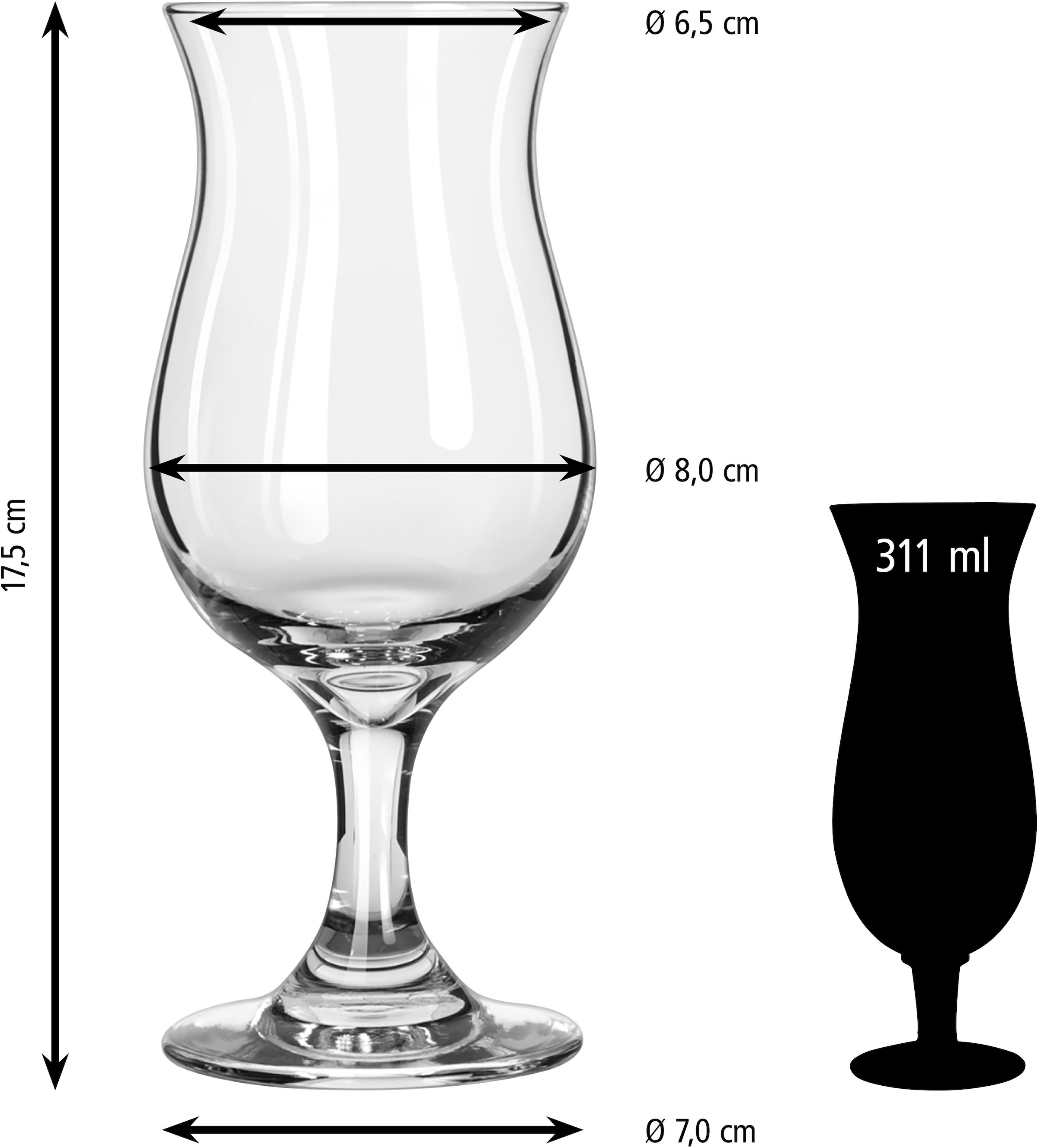 LIBBEY Cocktailglas »Libbey Poco Grande Glas 12er Set -EMBASSY-«, (Set, 12 tlg.), hochwertig verarbeitet, im modernen Design