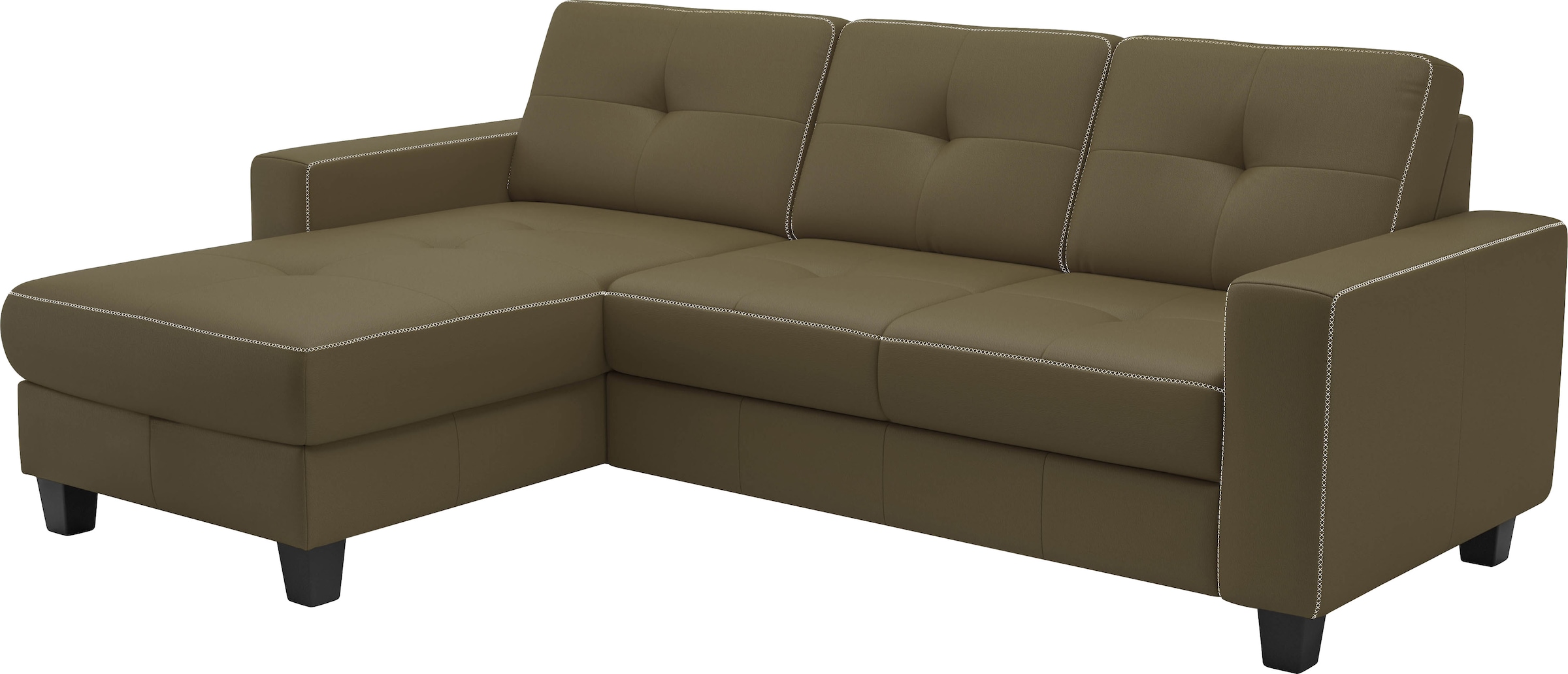 Places of Style Ecksofa »Varese«, wahlweise mit Bettfunktion und Bettkasten