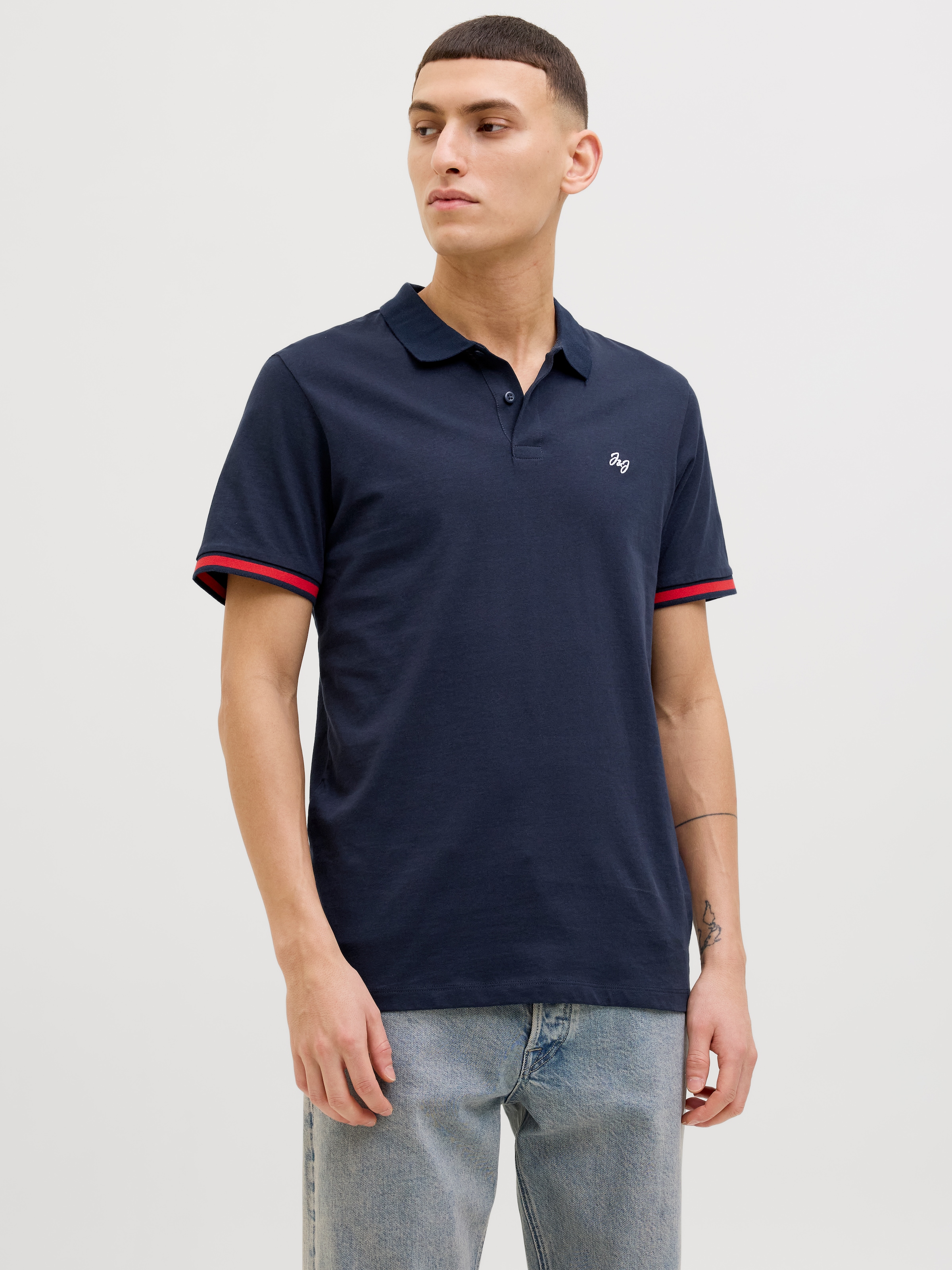 Jack & Jones Poloshirt "JJEJERSEY LOGO POLO SS SN", mit Logo Stickerei günstig online kaufen