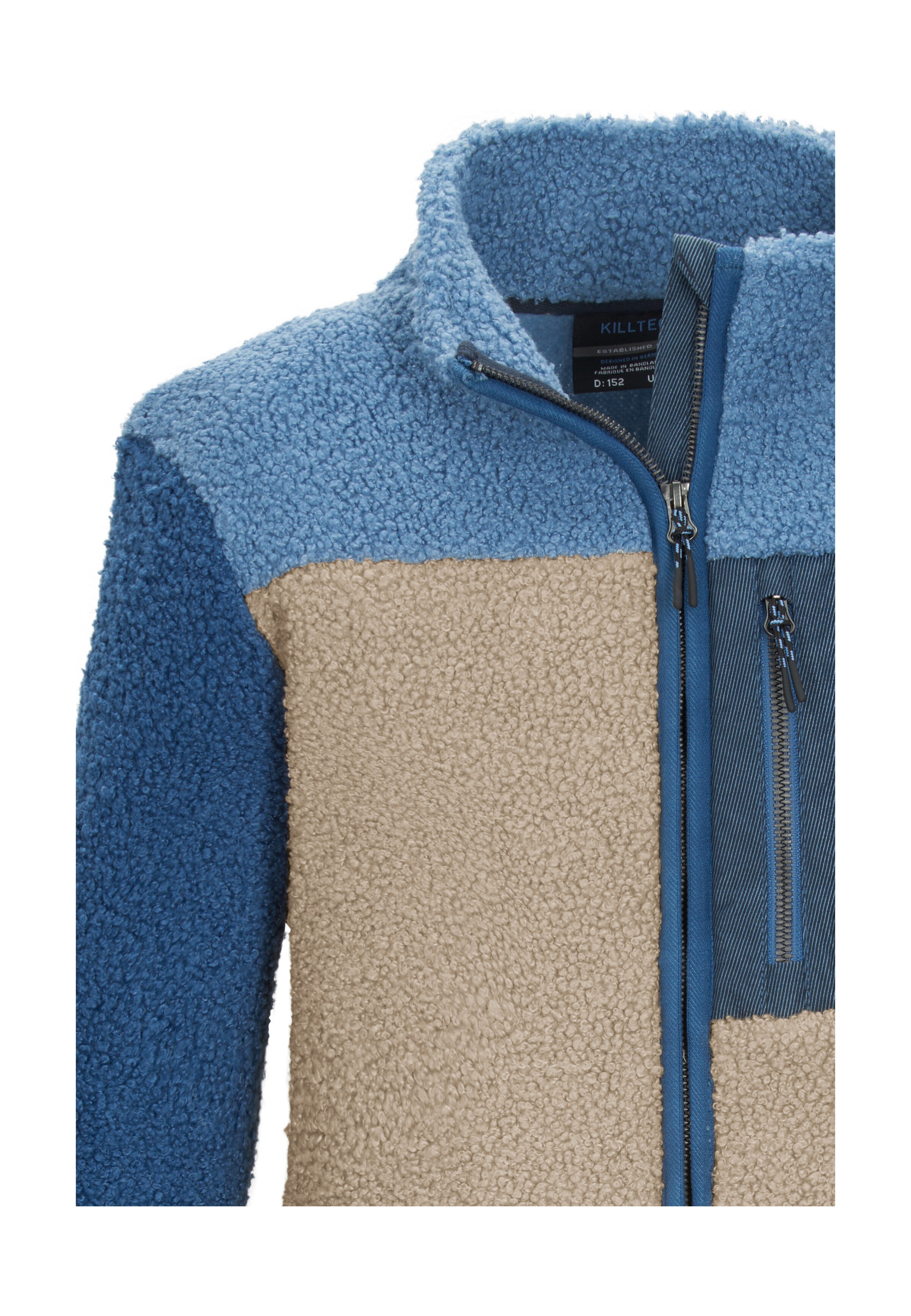 Killtec Fleecejacke »KOW 143 BYS FLC JCKT« Weiche Sherpa Fleecejacke, Kinnschutz, elastische Bündchen