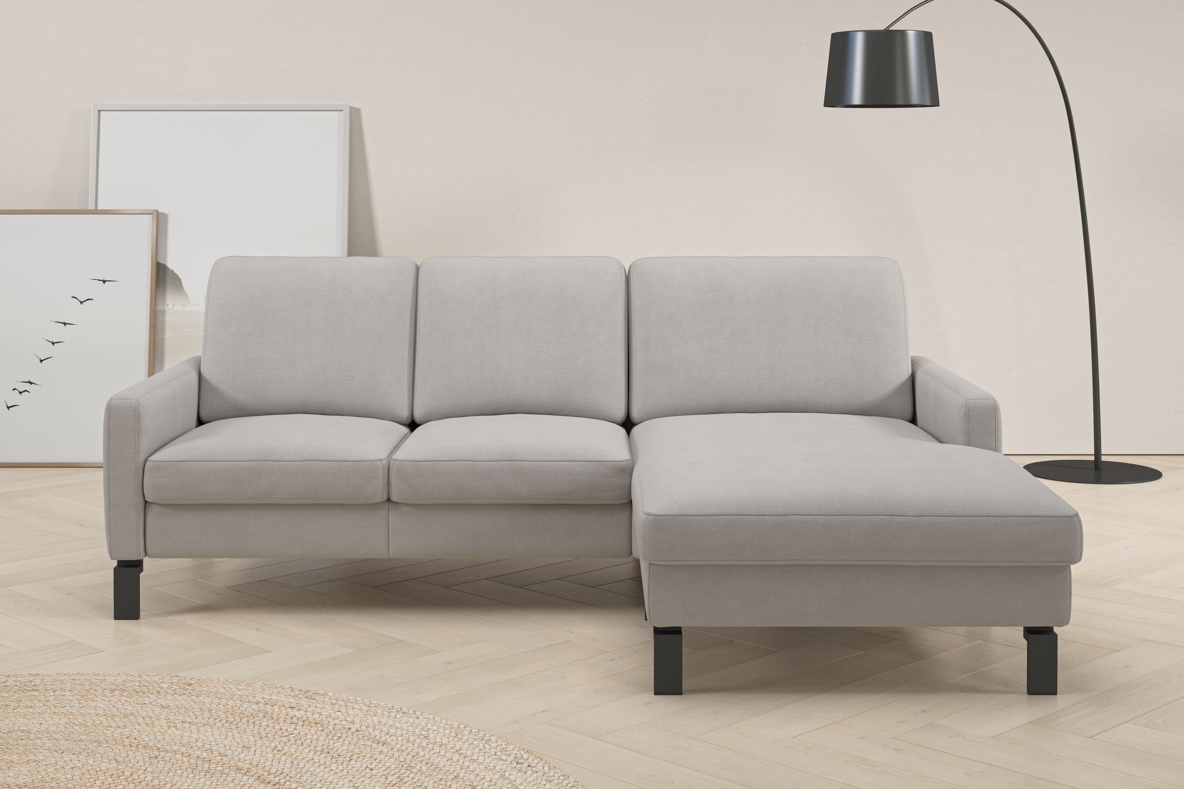 Home affaire Ecksofa "Lecce, L-Form, Federkernpolsterung, Breite 224 cm" in günstig online kaufen