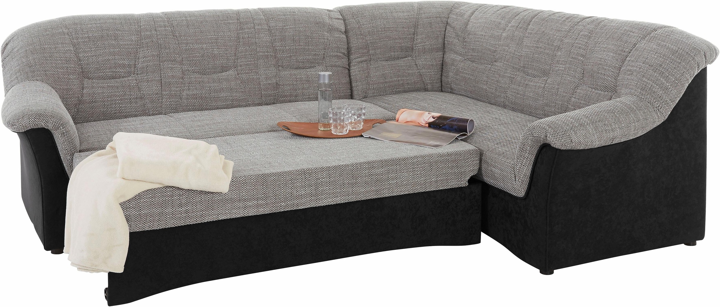 Thumbnail - DOMO collection Ecksofa "Sarafina zeitlos und komfortabel, optional mit Federkern, L-Form", wahlweise mit Bettfunktion