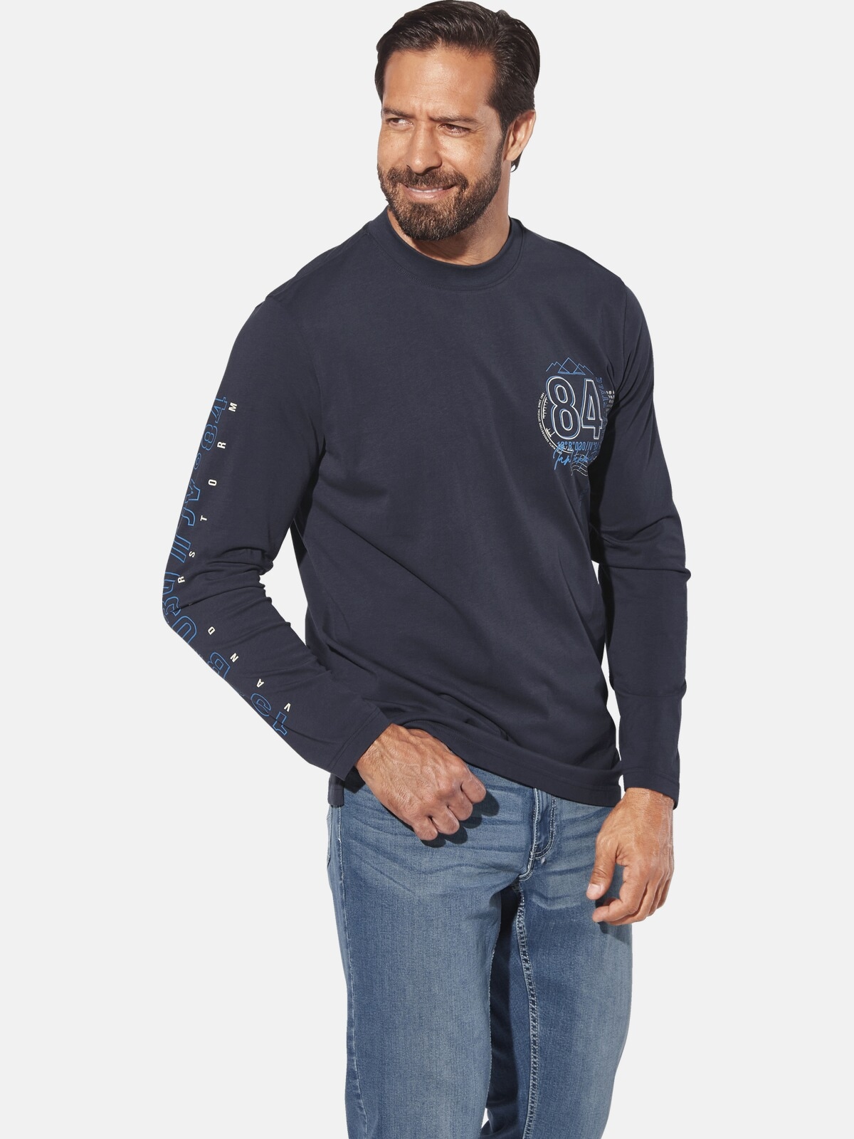 Jan Vanderstorm Langarm-Poloshirt "3er Pack Langarmshirt NORGARD" günstig online kaufen