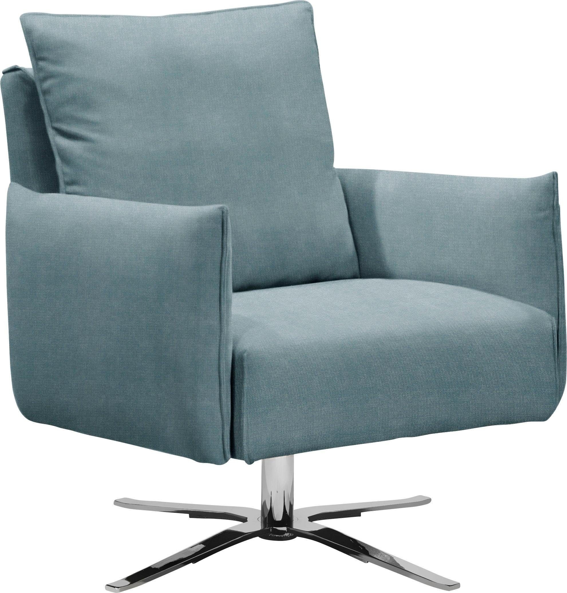 SCHÖNER WOHNEN-Kollektion Sessel »Lineo Drehsessel mit schmalen Armlehnen, bequem und elegant,«, Clubsessel, 360° drehbar