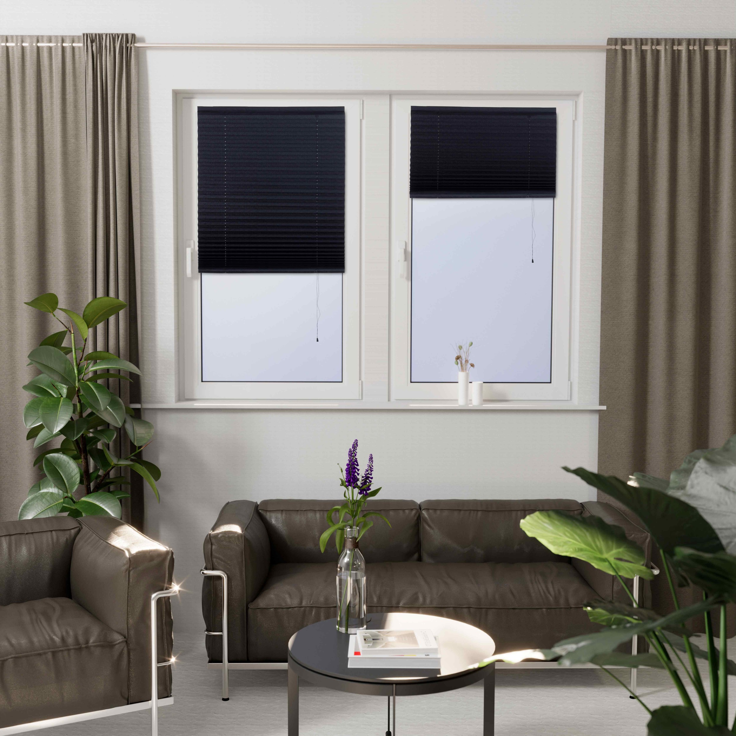 Thumbnail - K-HOME Plissee "COMO" Lichtschutz freihängend