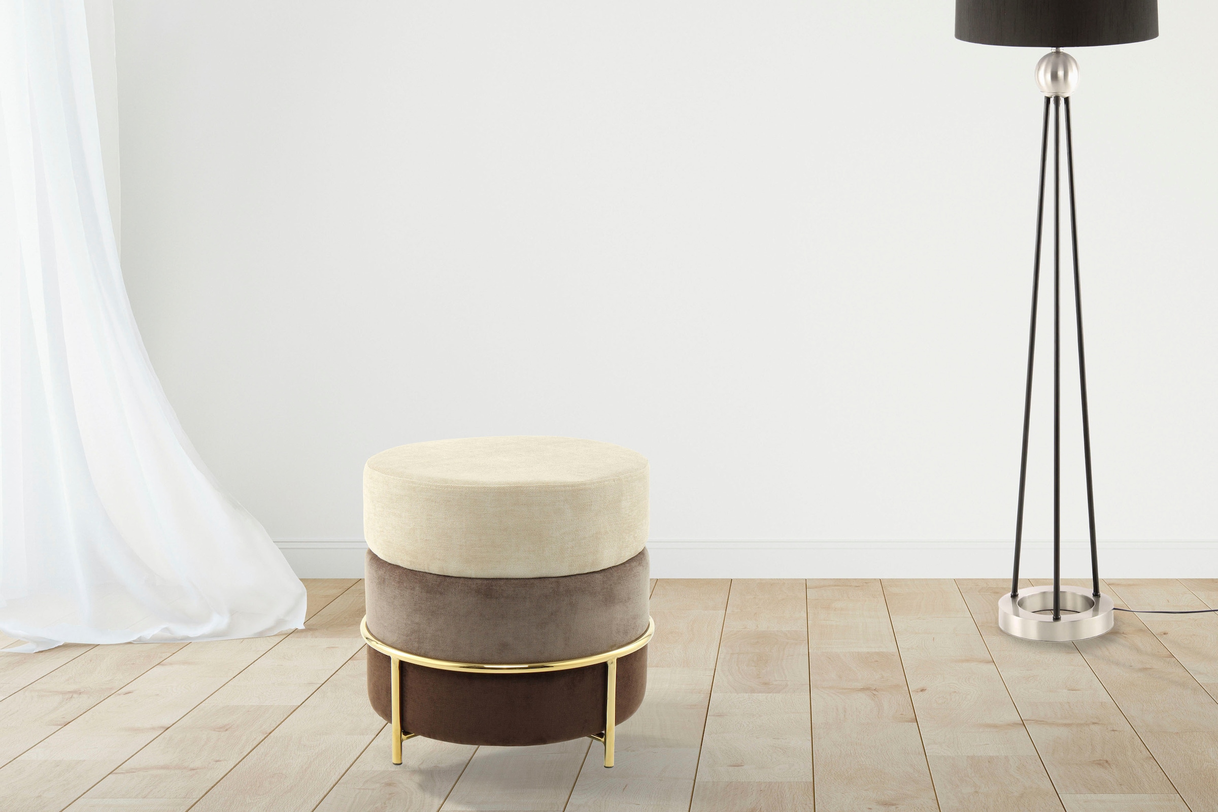 Kayoom Sitzhocker "Hocker Matilda 225, Komfortable runde Form, Gemütlicher günstig online kaufen