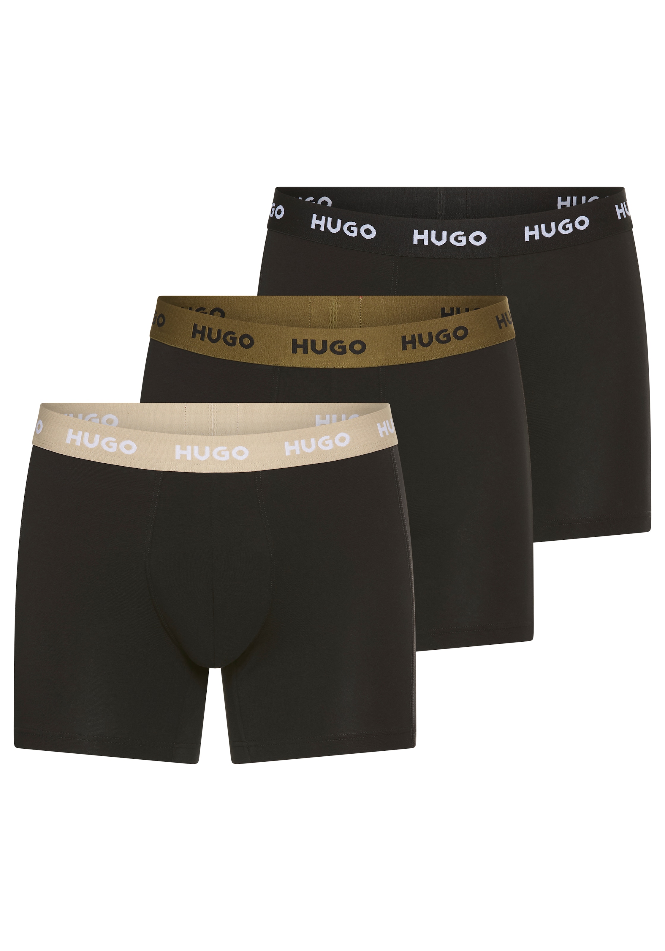 HUGO Underwear Boxer "BOXERBR TRIPLE", (Packung, 3 St., 3er), mit elastisch günstig online kaufen