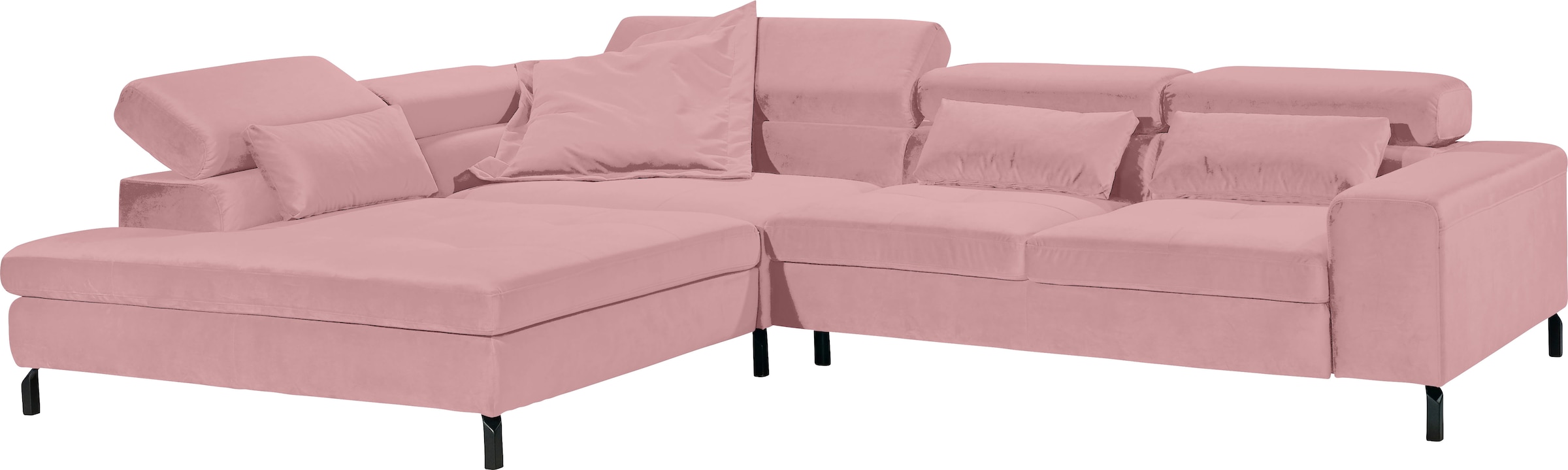 GALLERY M branded by Musterring Ecksofa »Felicia Due L-Form«, Wahlweise mit Sitzvorzug, inkl. Kopfteilverstellung, Sitzhöhe 40 cm