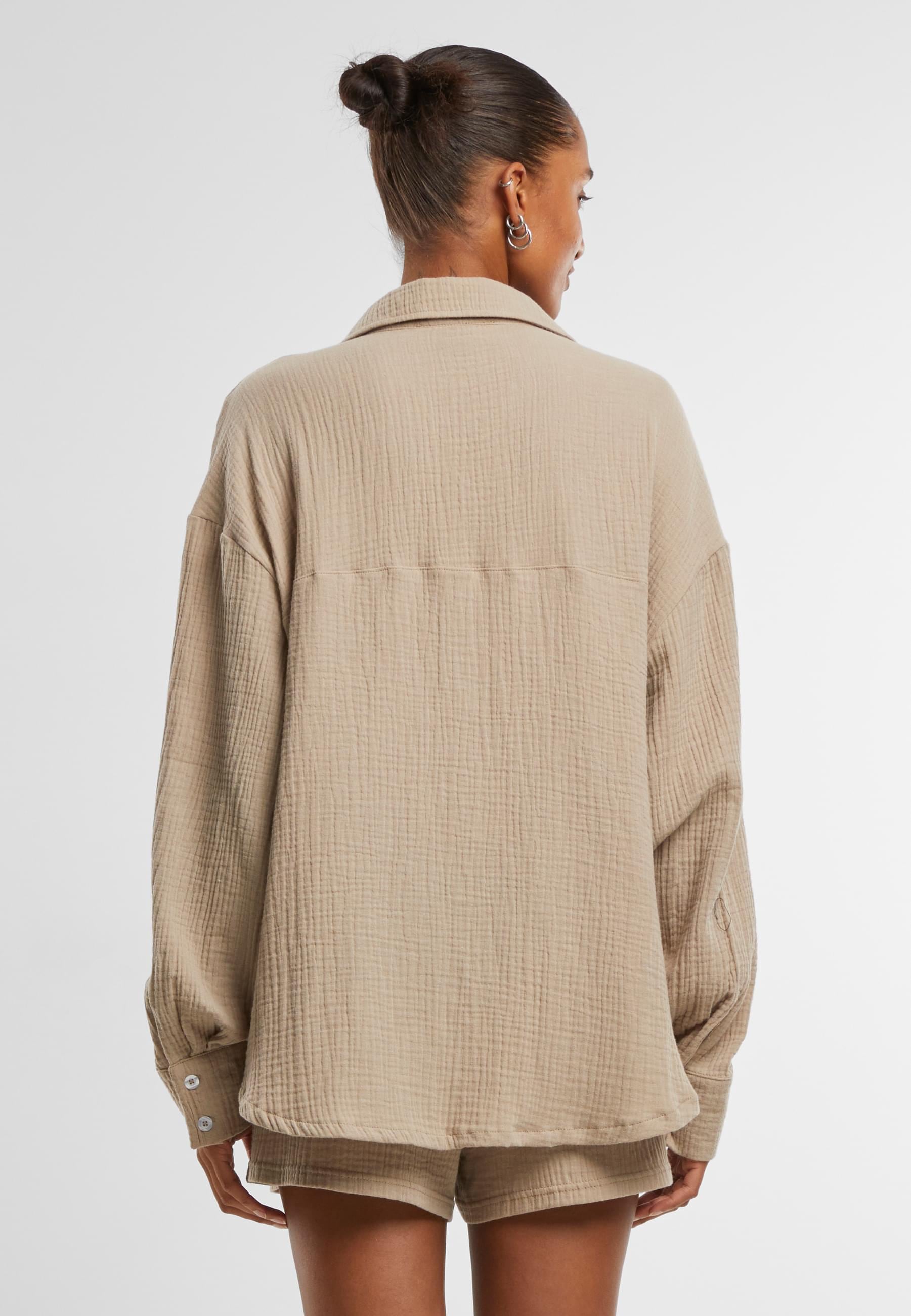 URBAN CLASSICS Klassische Bluse »Urban Classics Ladies Oversized Musselin Blouse«