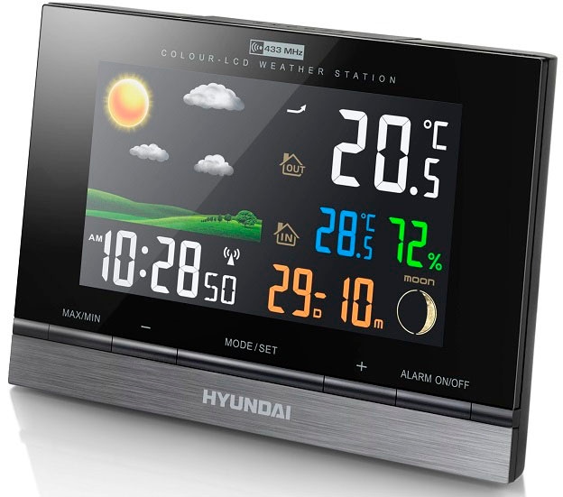Wetterstation »Hyundai WS 2303«, (mit Außensensor)