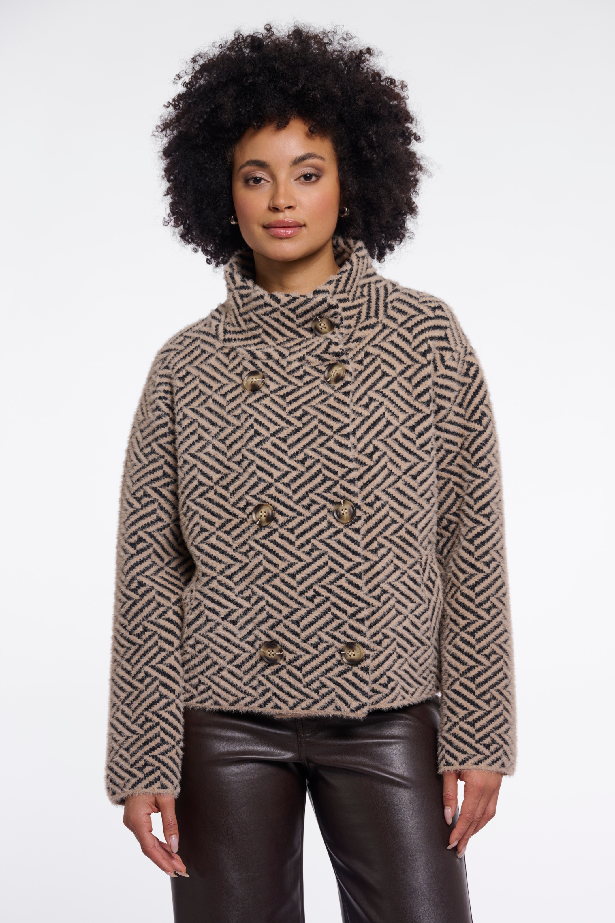 Rino & Pelle Kurzjacke "BETH" mit Stehkragen