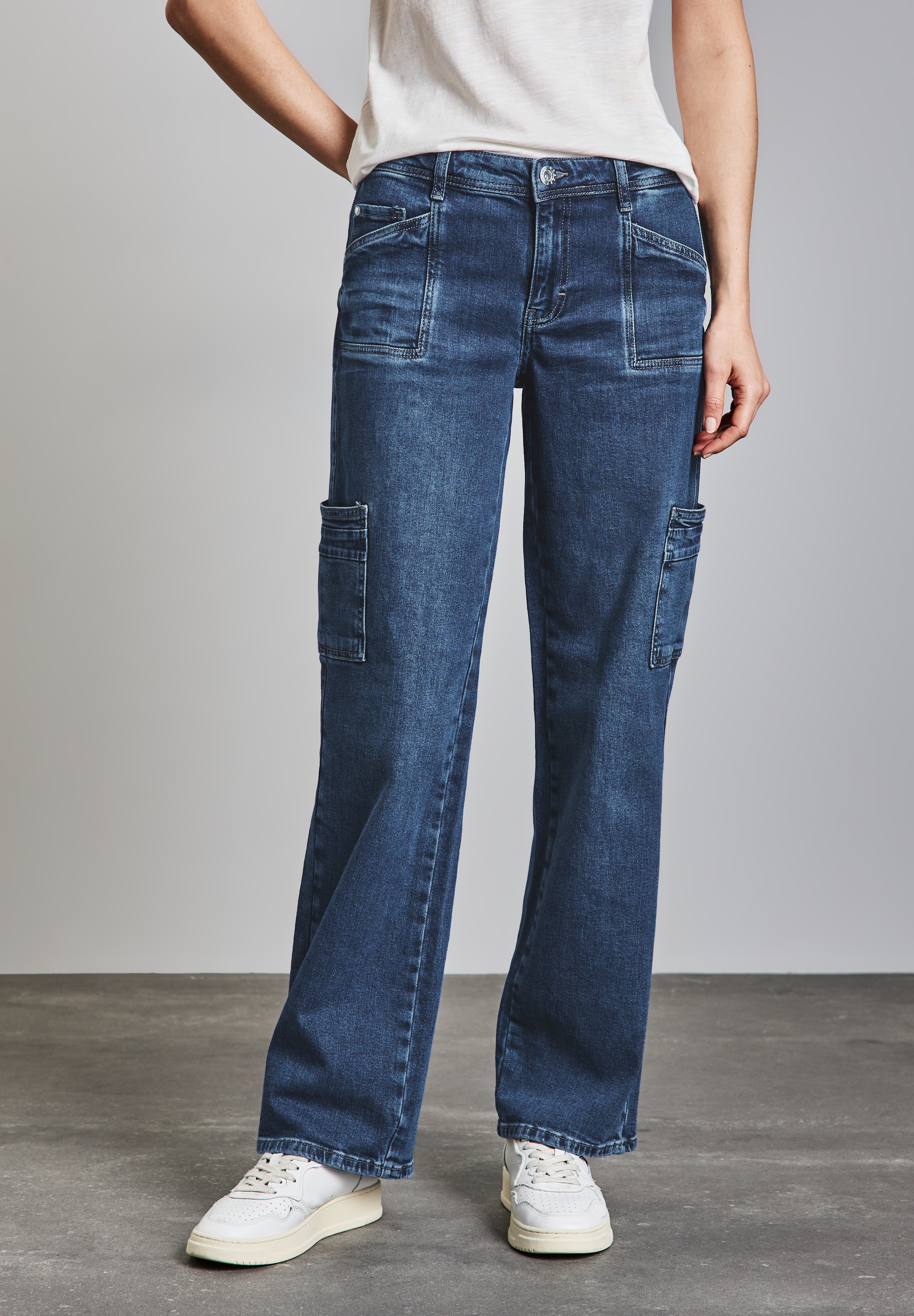 STREET ONE Straight-Jeans, Middle Waist günstig online kaufen