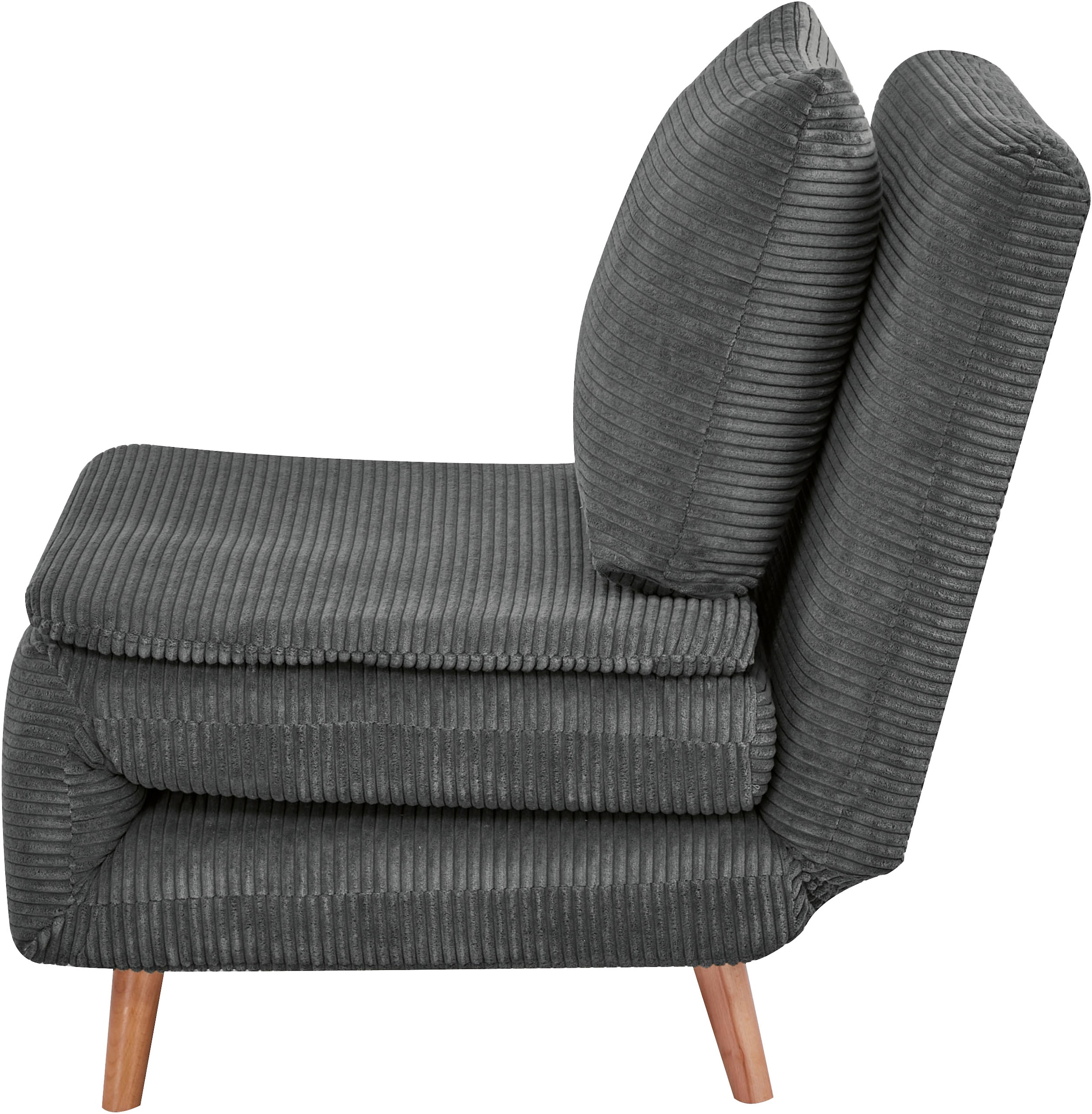 INOSIGN Sessel »AINSLEY«, wandelbar zum Gästebett, Schlafsofa, Webstoff u. Cord-Bezug
