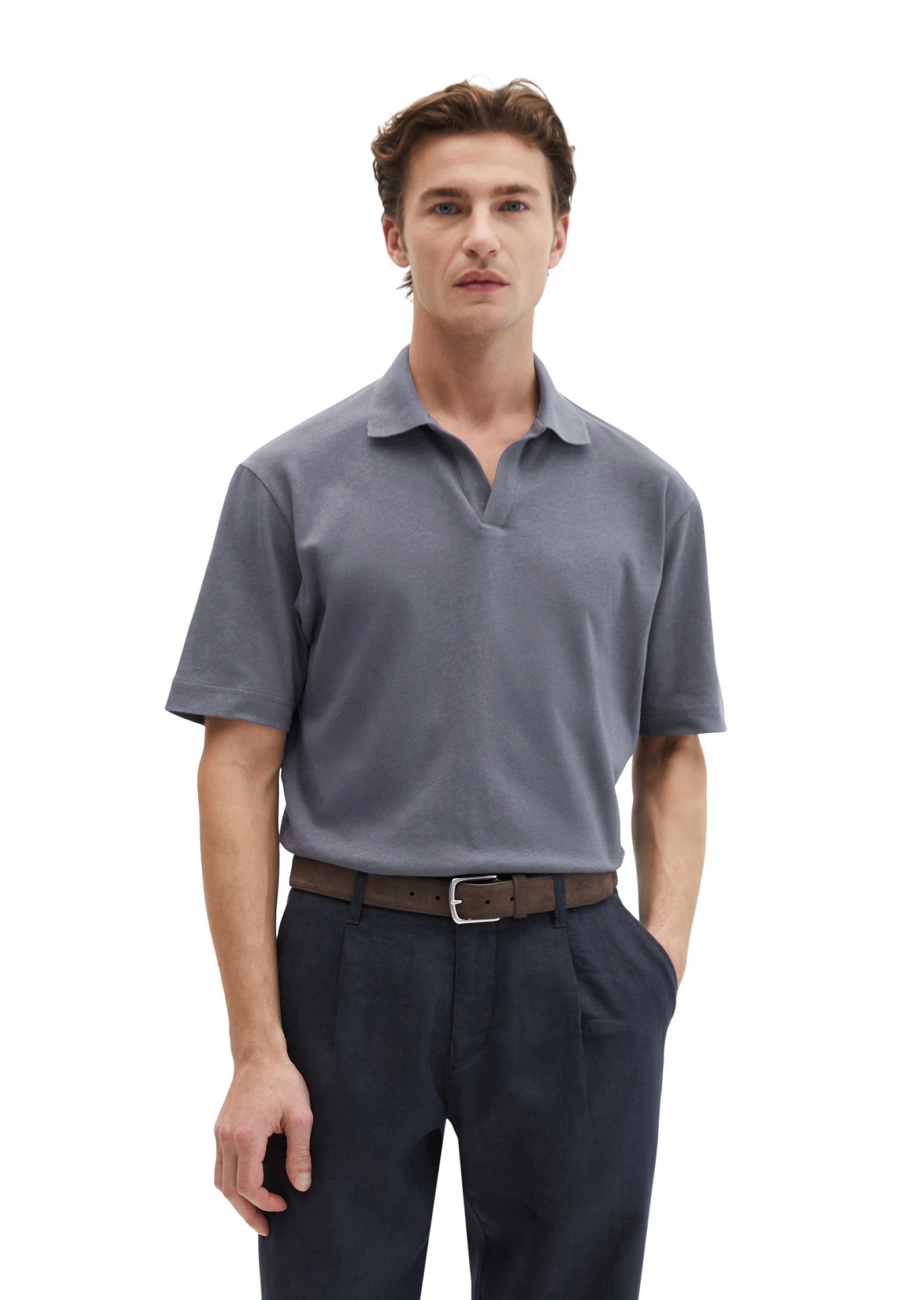 Marc OPolo Poloshirt "aus Baumwoll-Leinen-Mix" günstig online kaufen