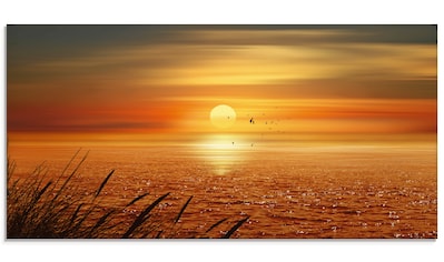 Artland Glasbild »Sonnenuntergang über dem Meer«, Sonnenaufgang & -untergang, (1 St.) kaufen