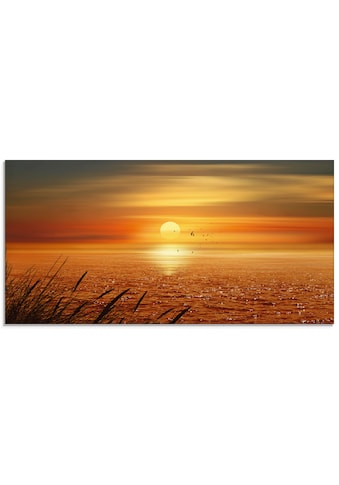 Glasbild »Sonnenuntergang über dem Meer«, Sonnenaufgang & -untergang, (1 St.)