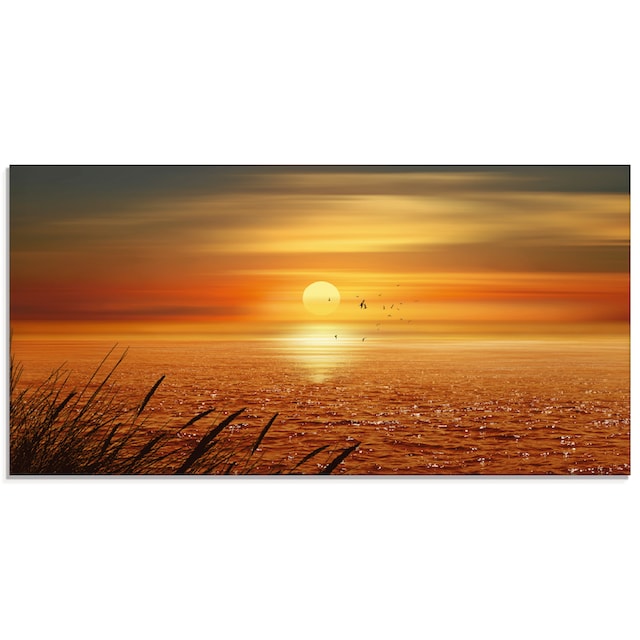 Artland Glasbild »Sonnenuntergang über dem Meer«, Sonnenaufgang &  -untergang, (1 St.), in verschiedenen Größen kaufen | BAUR