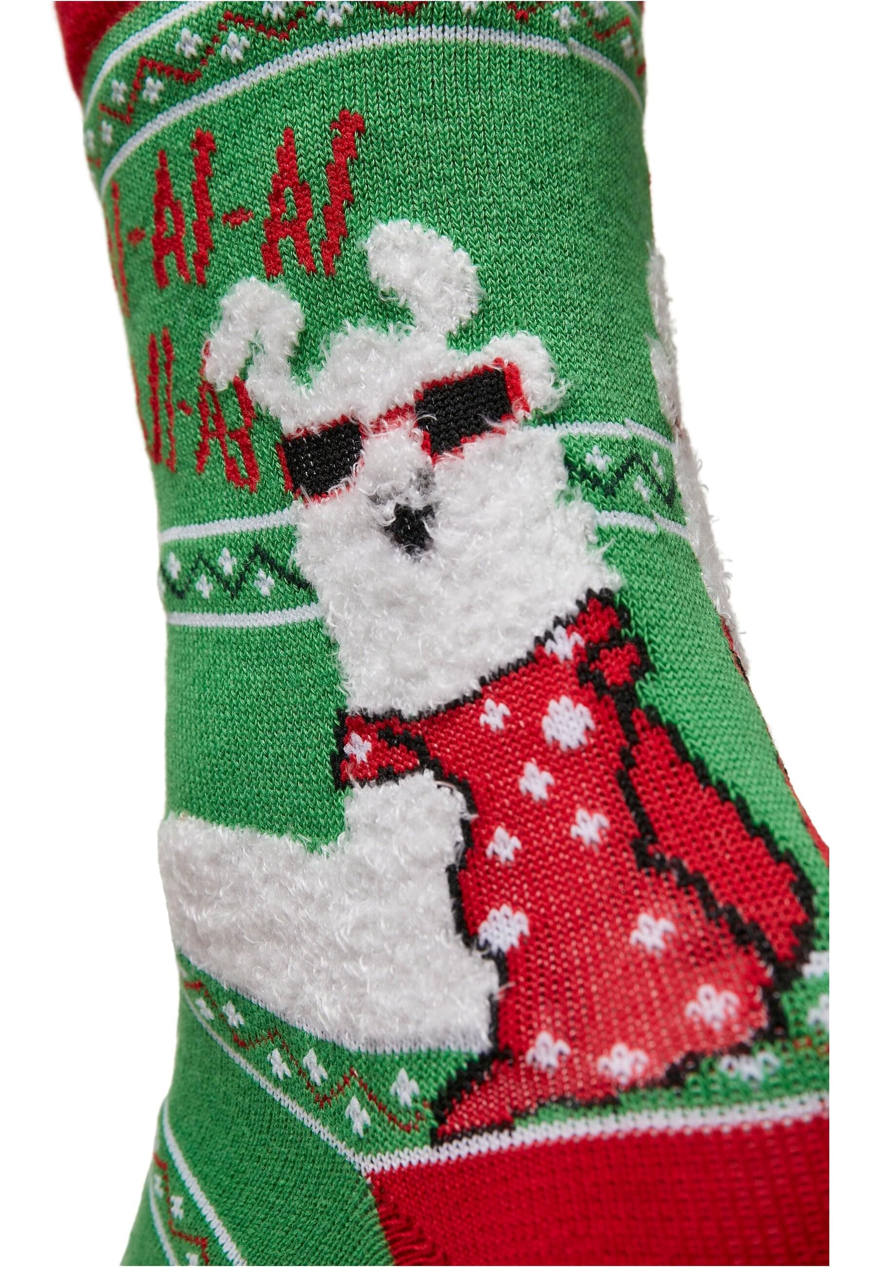 URBAN CLASSICS Basicsocken »Urban Classics Unisex Christmas Lama Socks 3-Pack«, (1 Paar)
