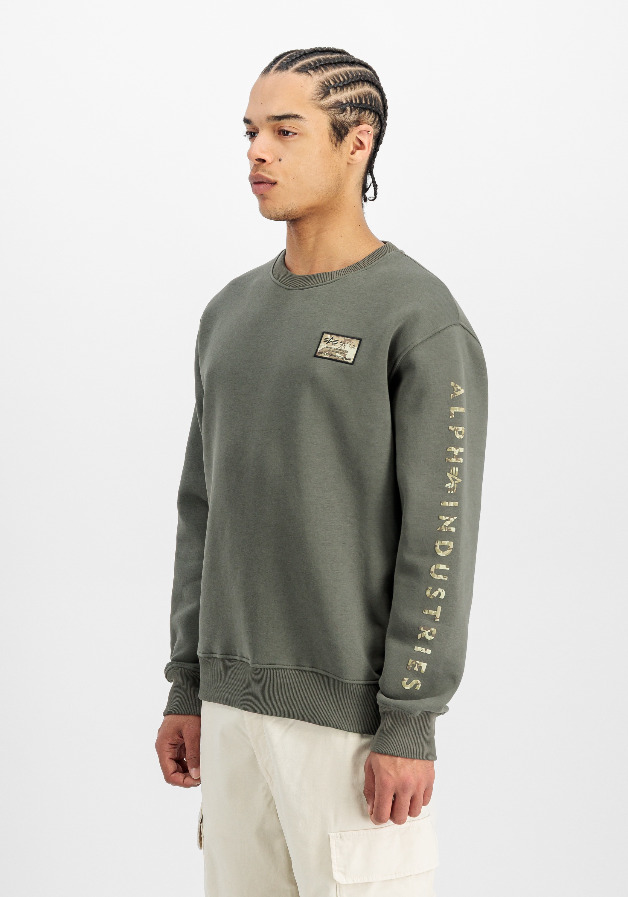 Alpha Industries Sweater »Alpha Industries Men - Sweatshirts Camo Sleeve Sweatshirt«