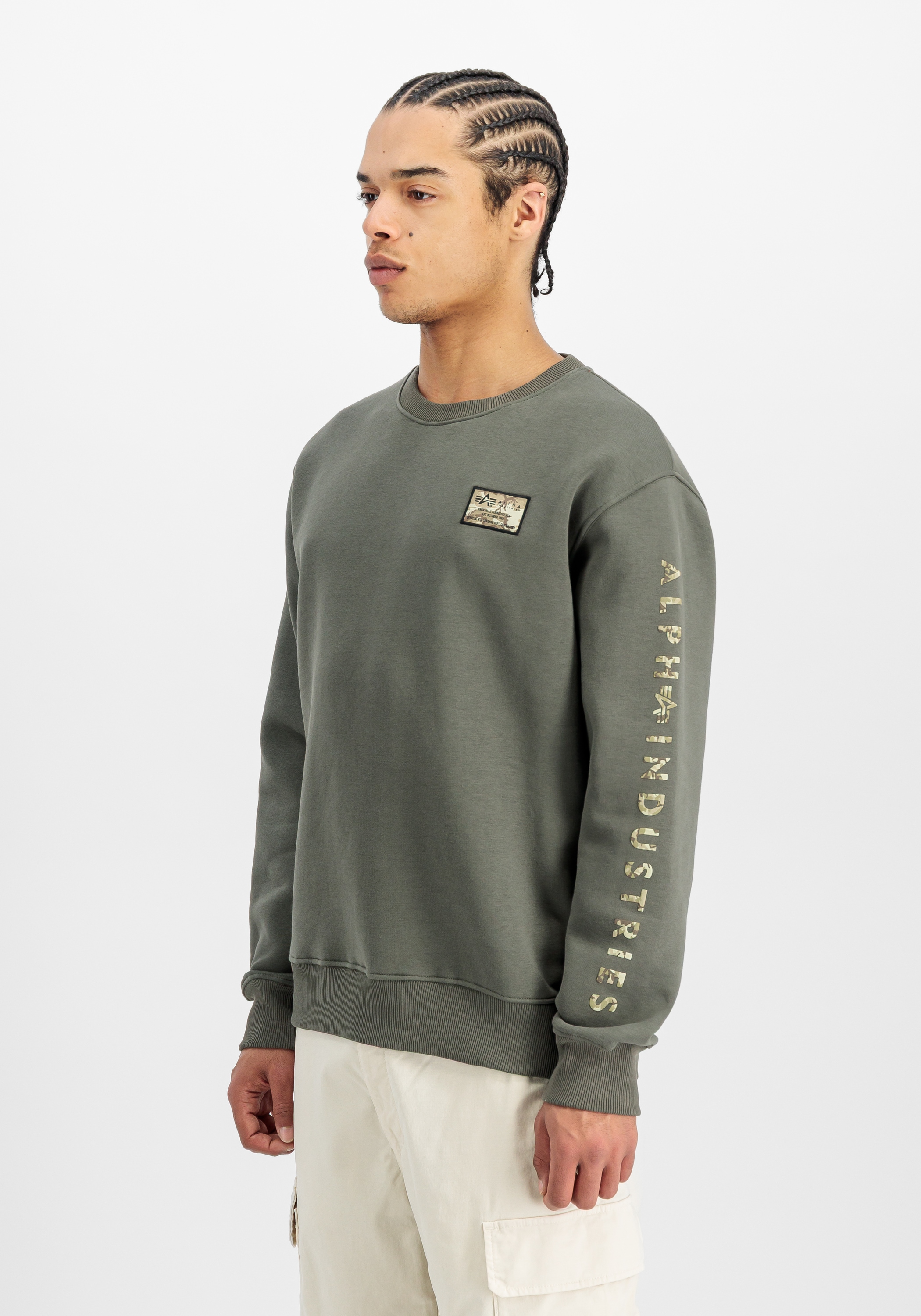 Alpha Industries Sweater "Camo Sleeve Sweatshirt" günstig online kaufen