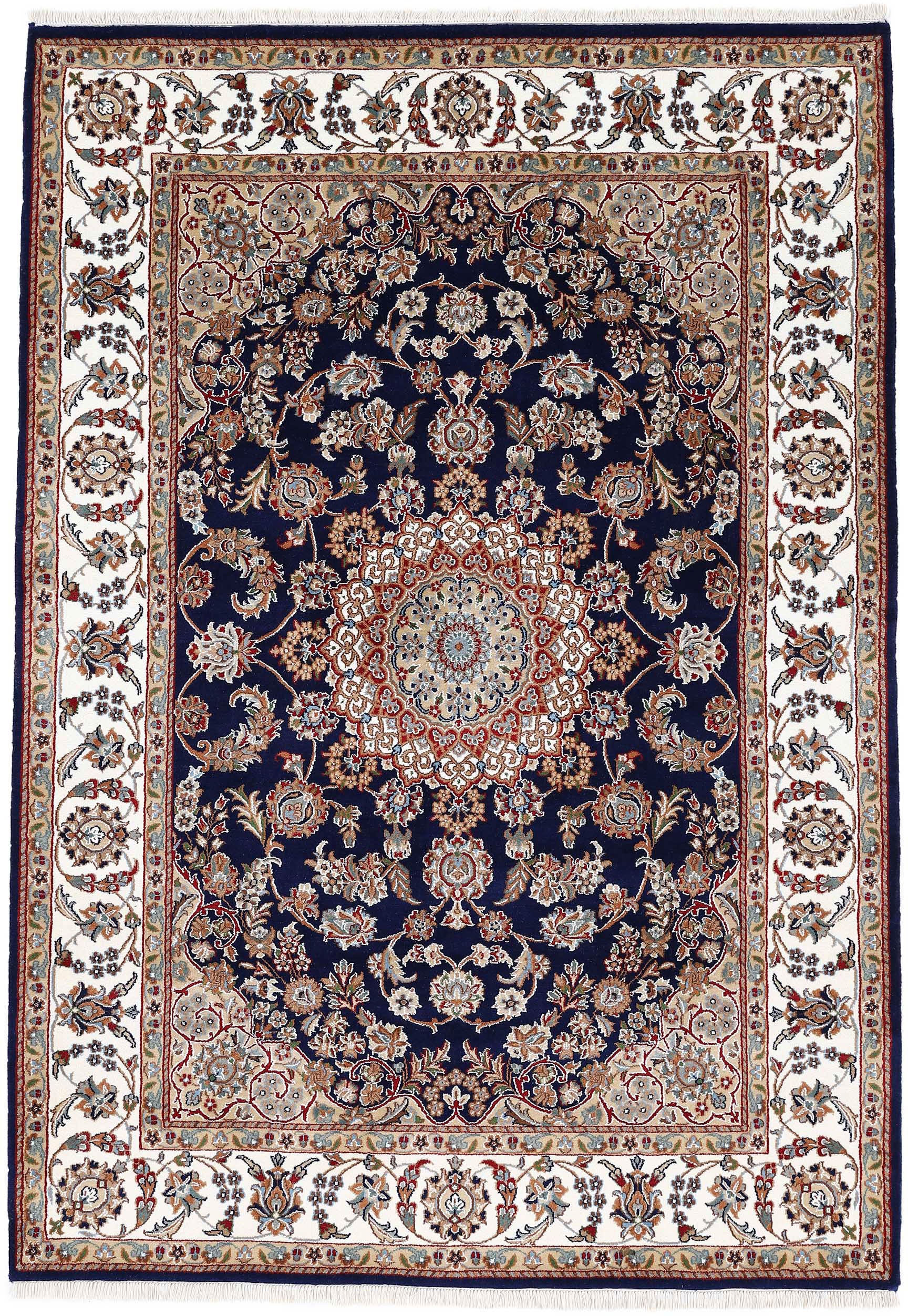 Woven Arts Orientteppich "Nain, auch als Läufer" rechteckig 15 mm Höhe handgeknüpft, mit Fransen, reine Wolle, Wohnzimmer